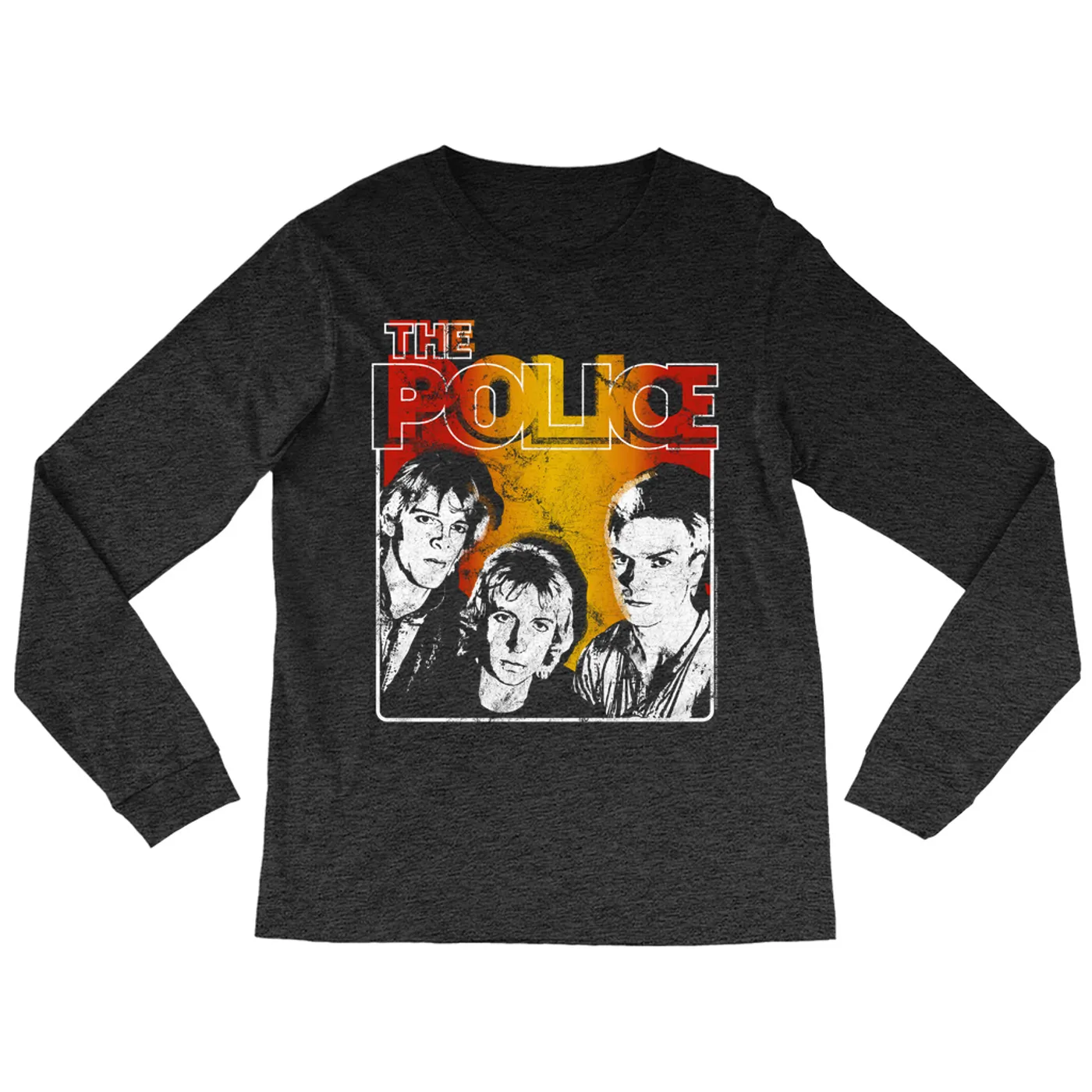 The Police Long Sleeve Shirt | Outlandos Ombre Trio Distressed (Merchbar Exclusive) The Police Shirt