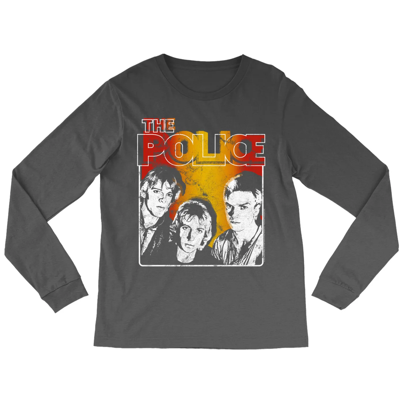 The Police Long Sleeve Shirt | Outlandos Ombre Trio Distressed (Merchbar Exclusive) The Police Shirt