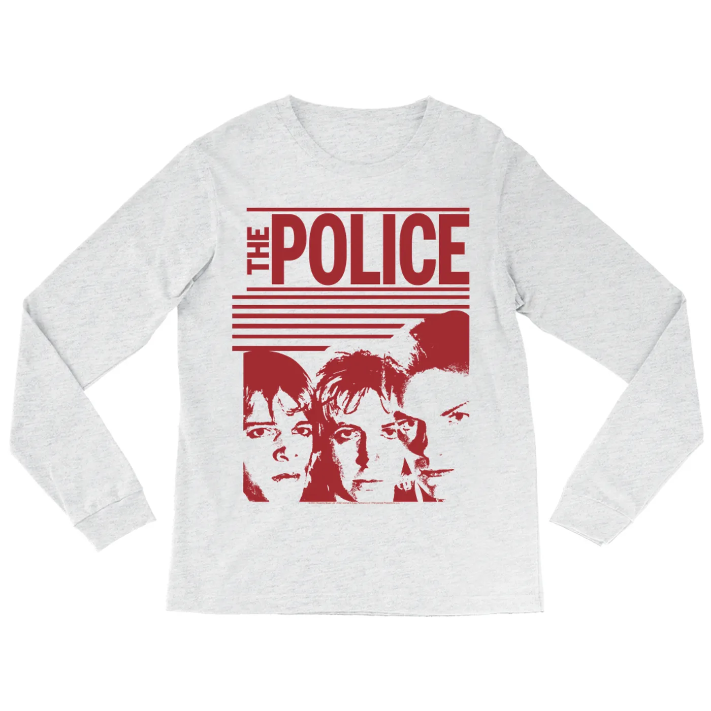 The Police Long Sleeve Shirt | Red Outlandos D'Amour Album Design (Merchbar Exclusive) The Police Shirt