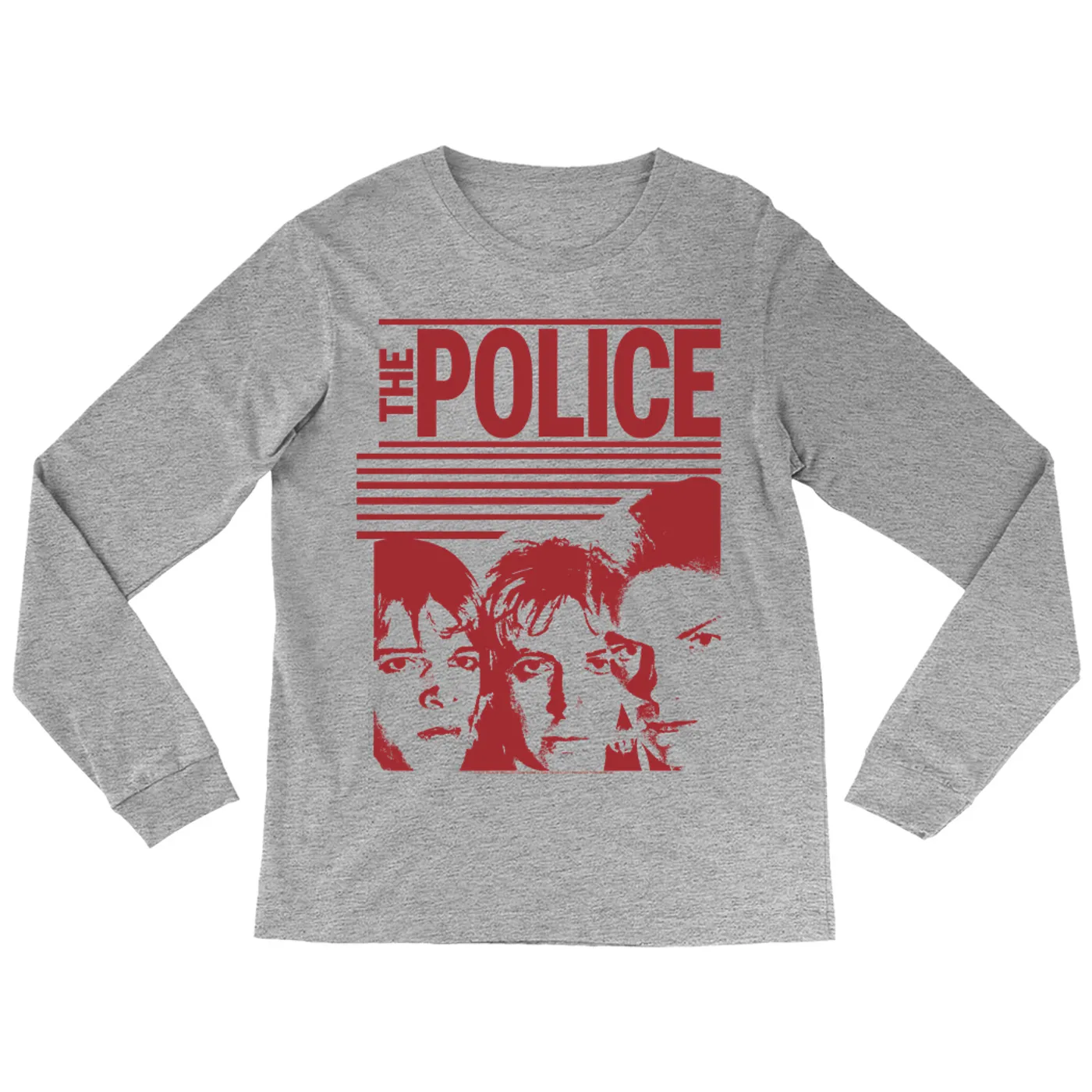 The Police Long Sleeve Shirt | Red Outlandos D'Amour Album Design (Merchbar Exclusive) The Police Shirt