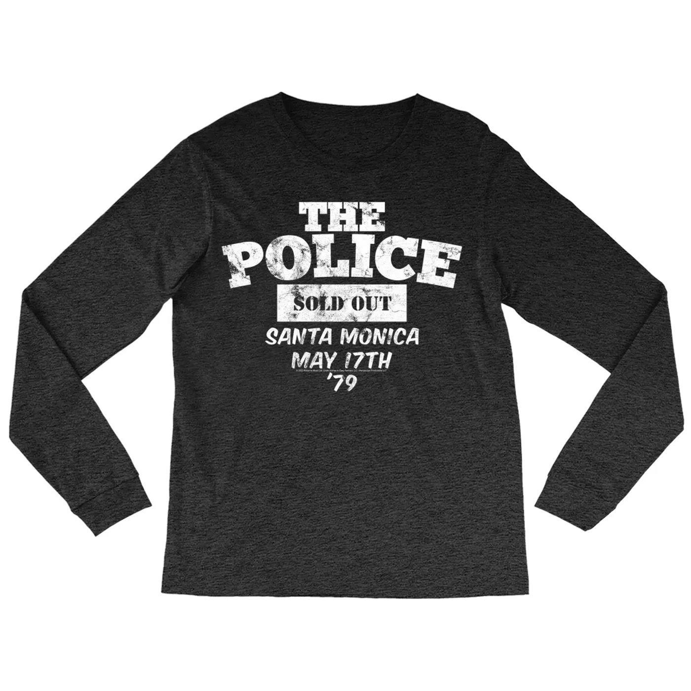 The Police Long Sleeve Shirt | 1979 Santa Monica Sold Out Concert Distressed (Merchbar Exclusive) The Police Shirt