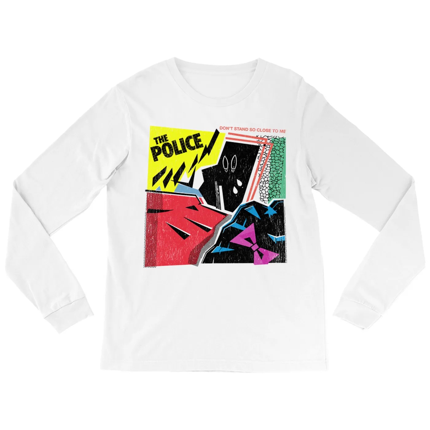 The Police Long Sleeve Shirt | Don't Stand So Close To Me Album Image Distressed The Police Shirt