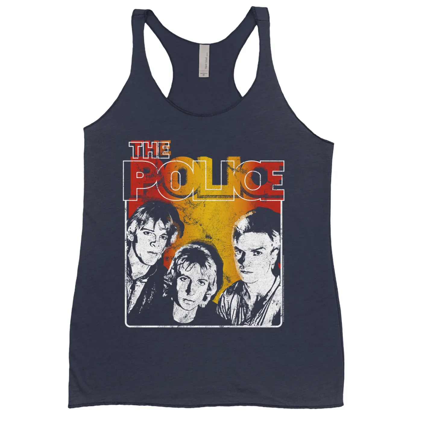The Police Ladies' Tank Top | Outlandos Ombre Trio Distressed (Merchbar Exclusive) The Police Shirt