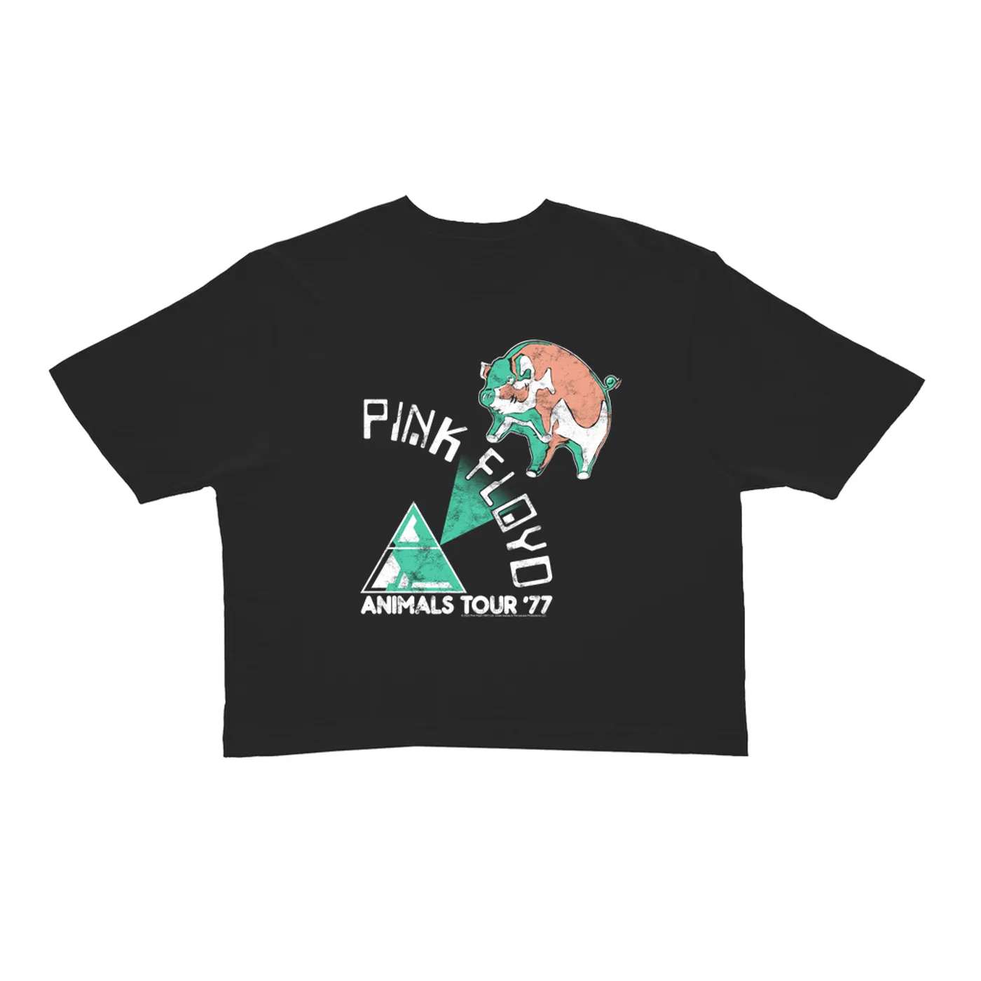 Pink Floyd Ladies' Crop Tee | Pastel Animals '77 Tour (Merchbar Exclusive) Pink Floyd Crop T-shirt