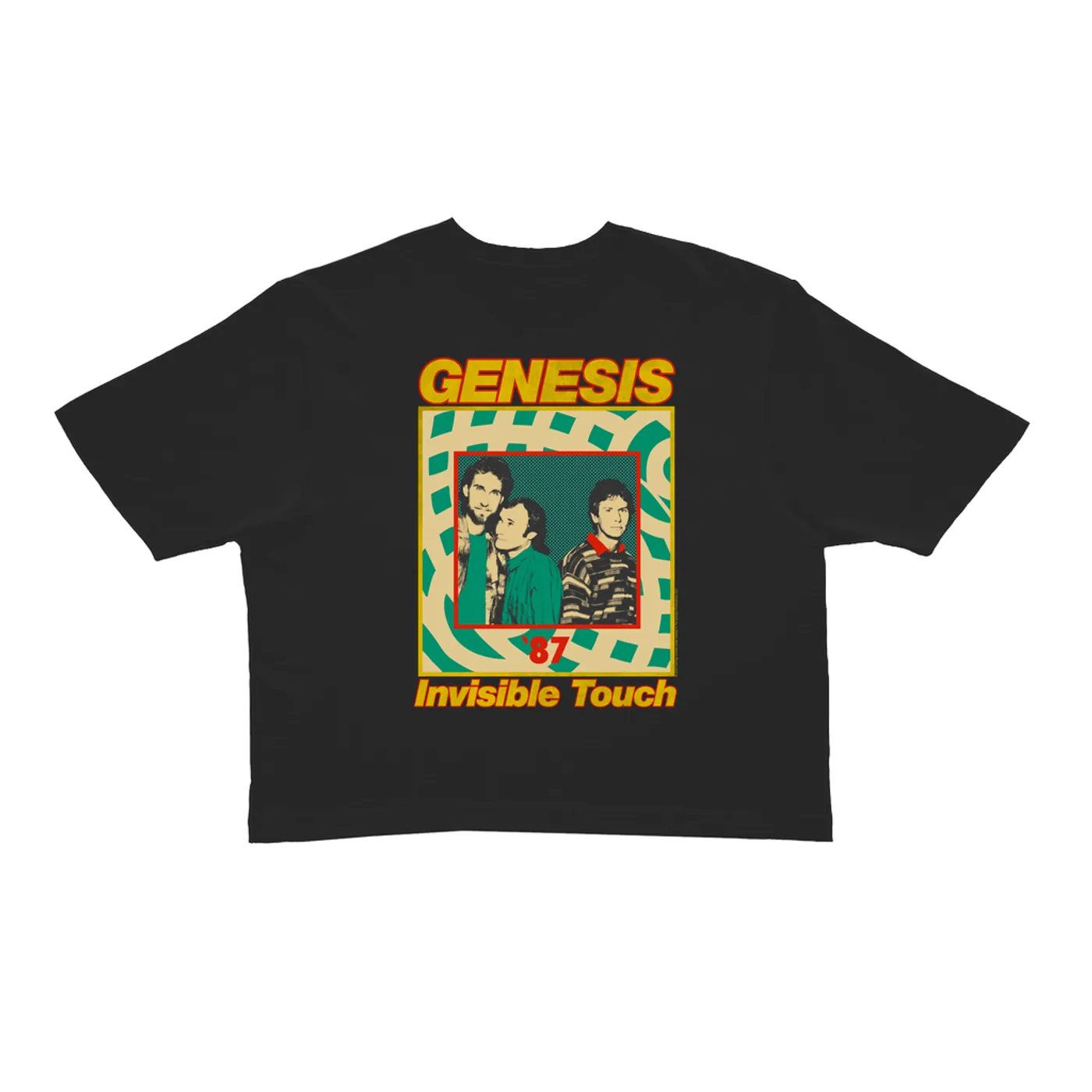 Genesis Ladies' Crop Tee | Invisible Touch '87 Retro Tour Image Genesis Crop T-shirt