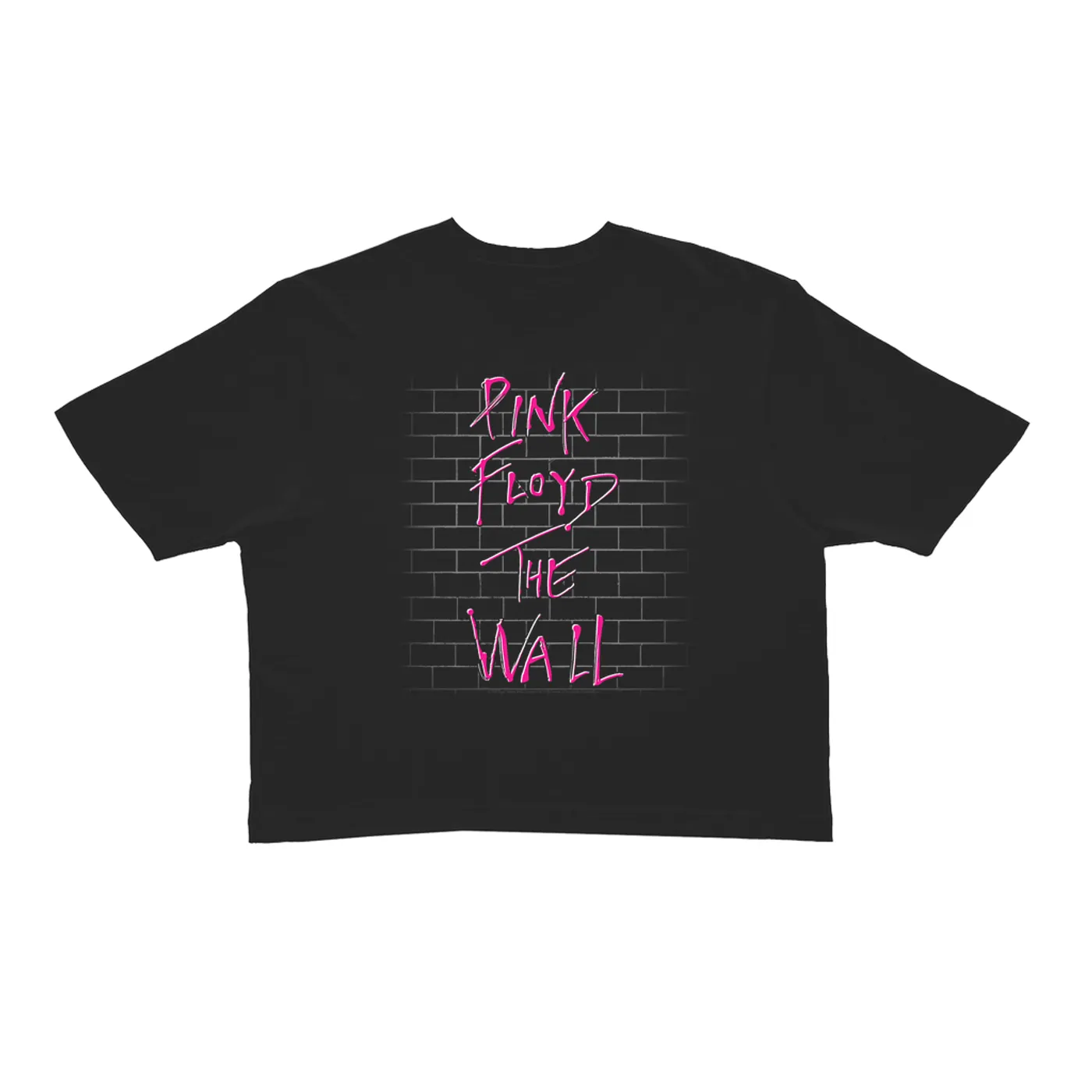 Pink Floyd Ladies' Crop Tee | Hot Pink The Wall Pink Floyd Crop T-shirt