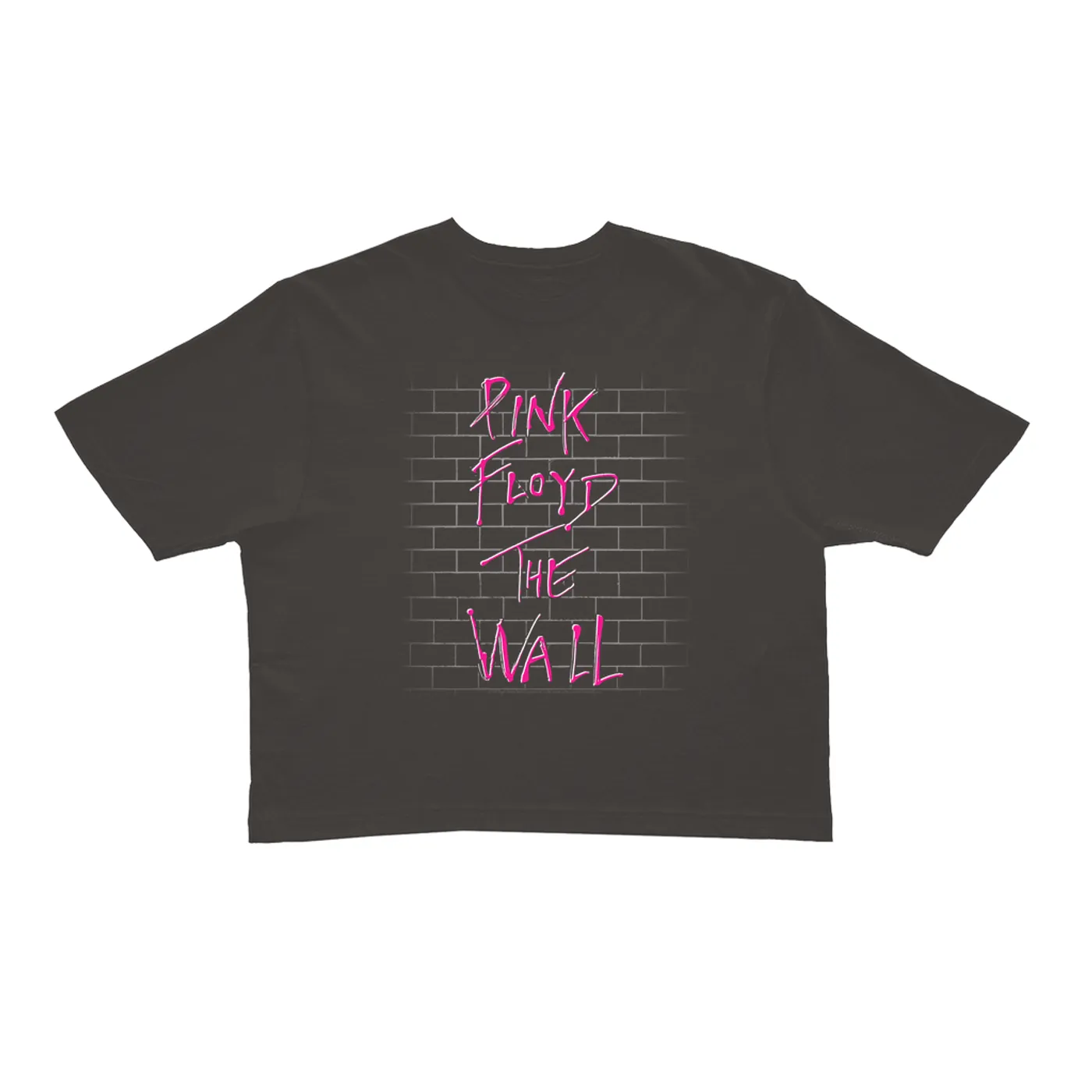 Pink Floyd Ladies' Crop Tee | Hot Pink The Wall Pink Floyd Crop T-shirt