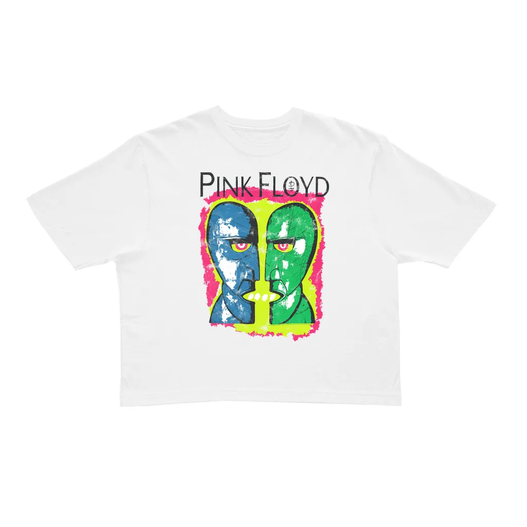 Ladies' Crop Tee | Neon Sketched Metal Heads Distressed (Equineop Exclusive) Crop T-shirt