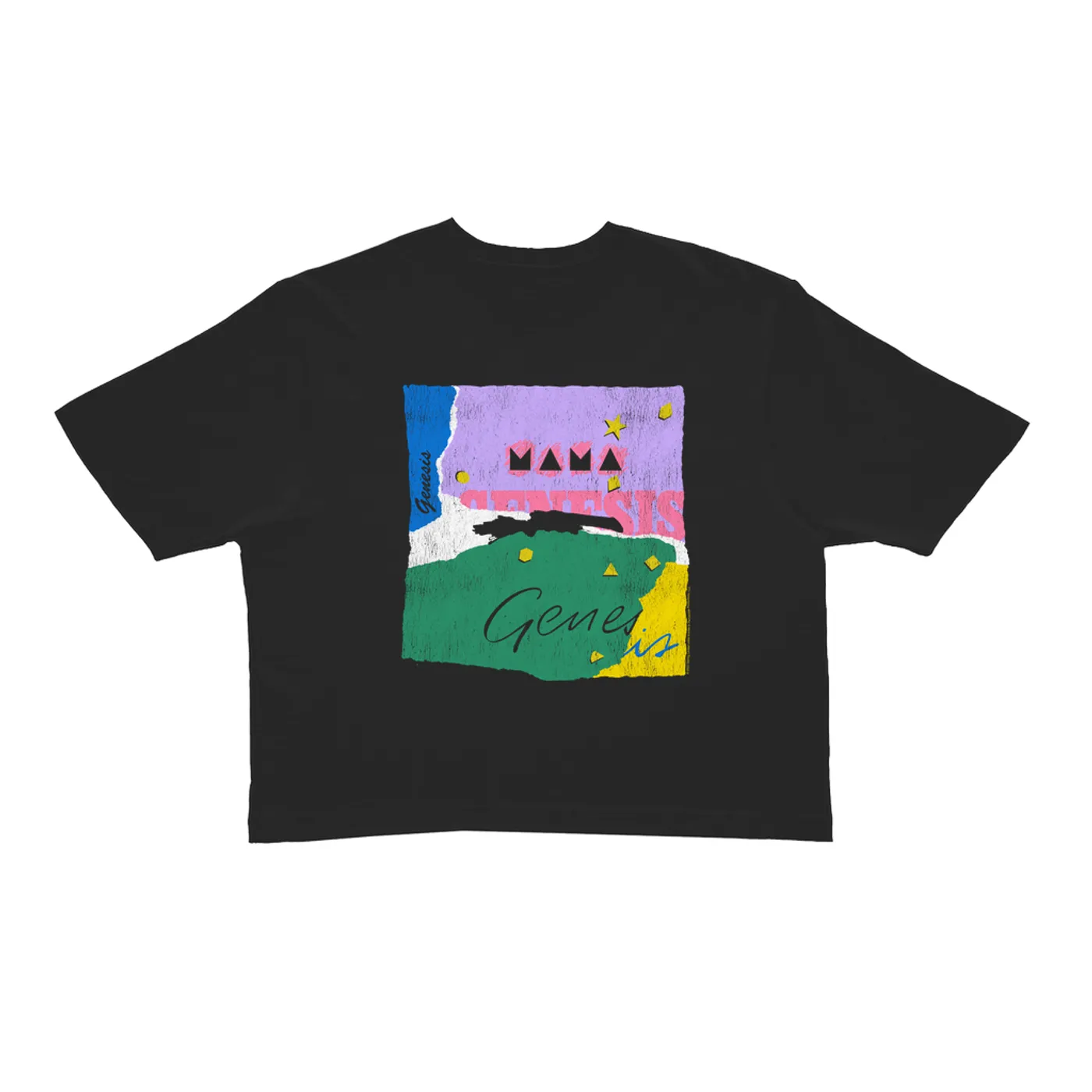 Genesis Ladies' Crop Tee | Abacab Remix Distressed Genesis Crop T-shirt