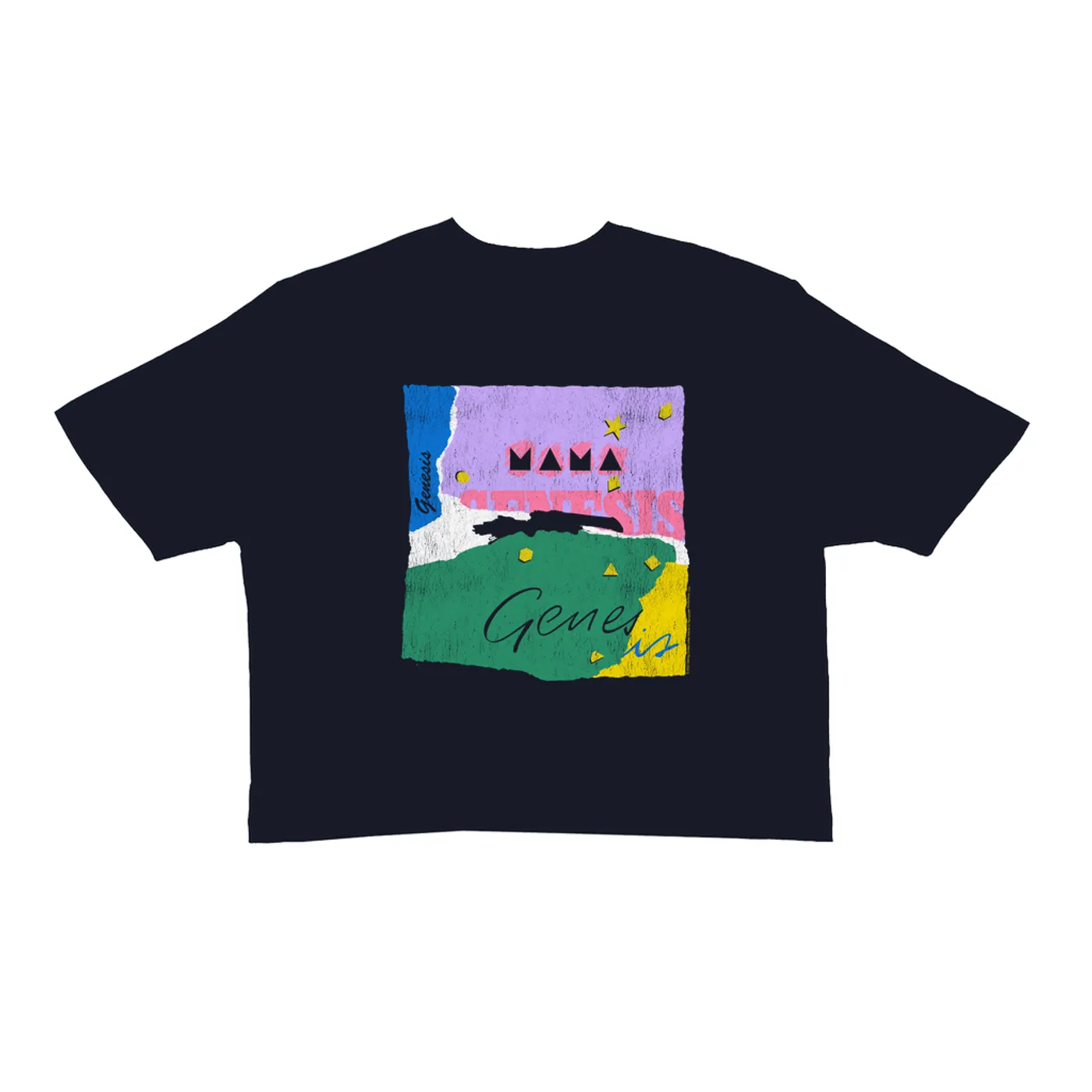 Genesis Ladies' Crop Tee | Abacab Remix Distressed Genesis Crop T-shirt