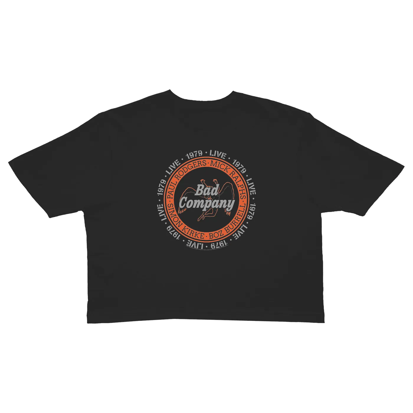 Bad Company Ladies' Crop Tee | Live In Concert 1979 Bad Company Crop T-shirt
