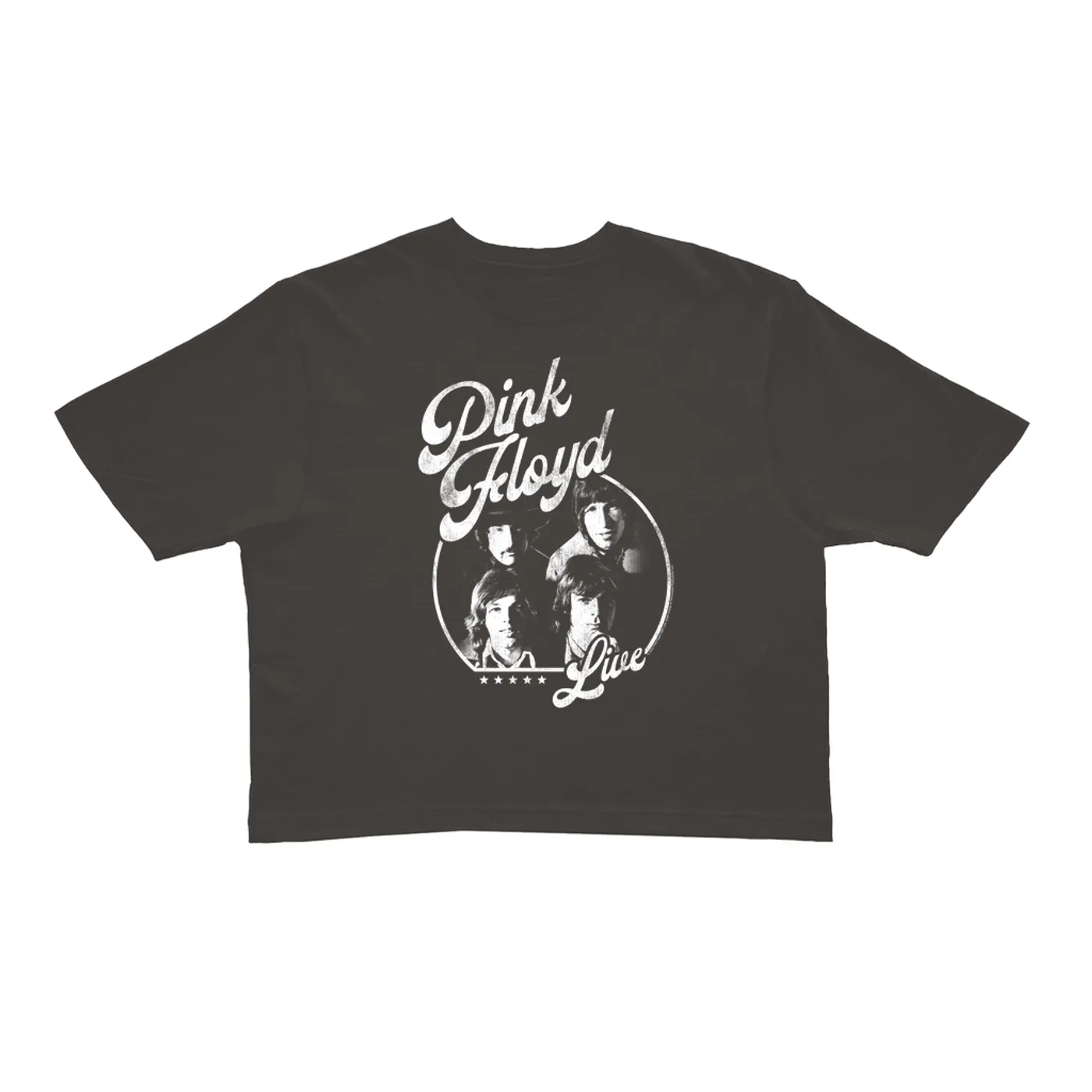 Pink Floyd Ladies' Crop Tee | Live In Concert Distressed (Merchbar Exclusive) Pink Floyd Crop T-shirt