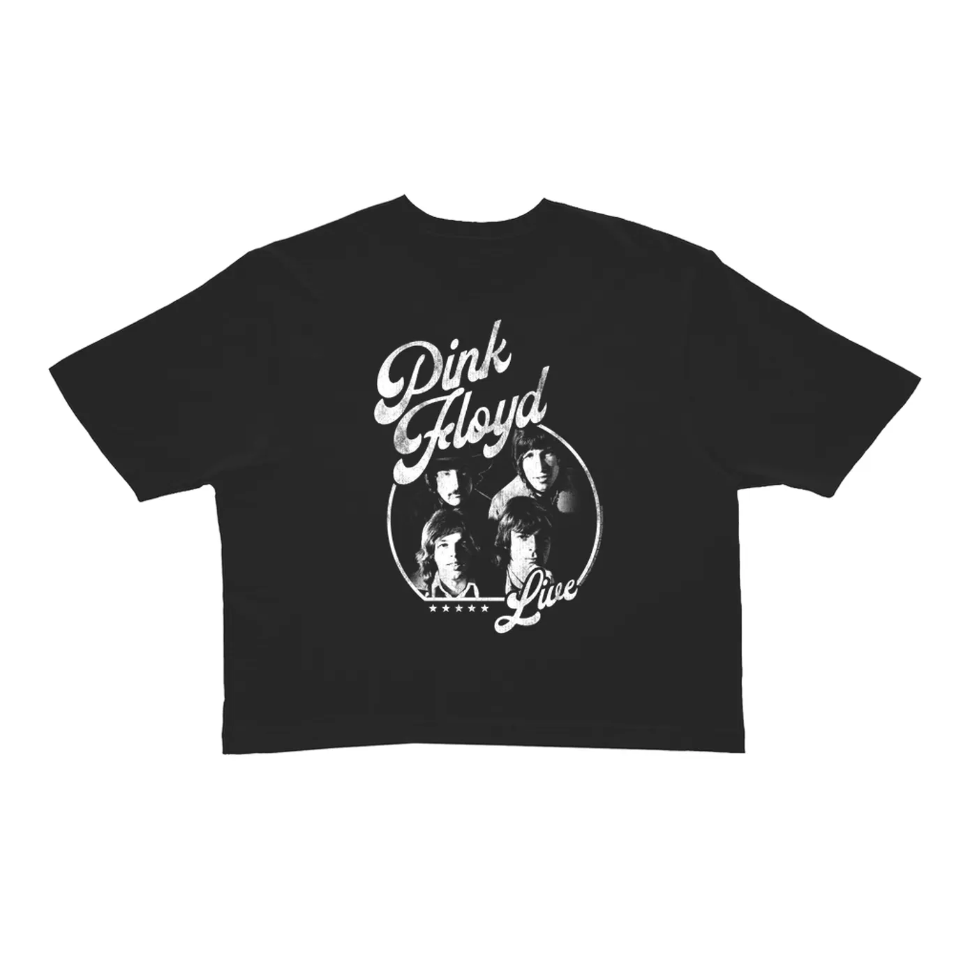 Pink Floyd Ladies' Crop Tee | Live In Concert Distressed (Merchbar Exclusive) Pink Floyd Crop T-shirt