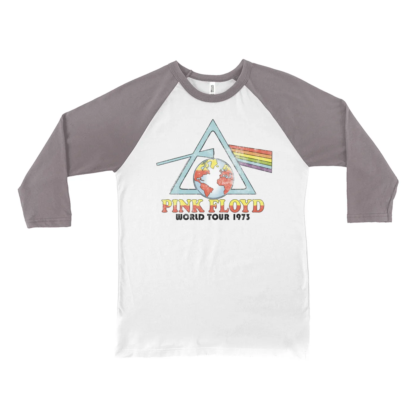 Pink Floyd 3/4 Sleeve Baseball Tee | Vintage Reissue World Tour 1973 Pink Floyd Shirt