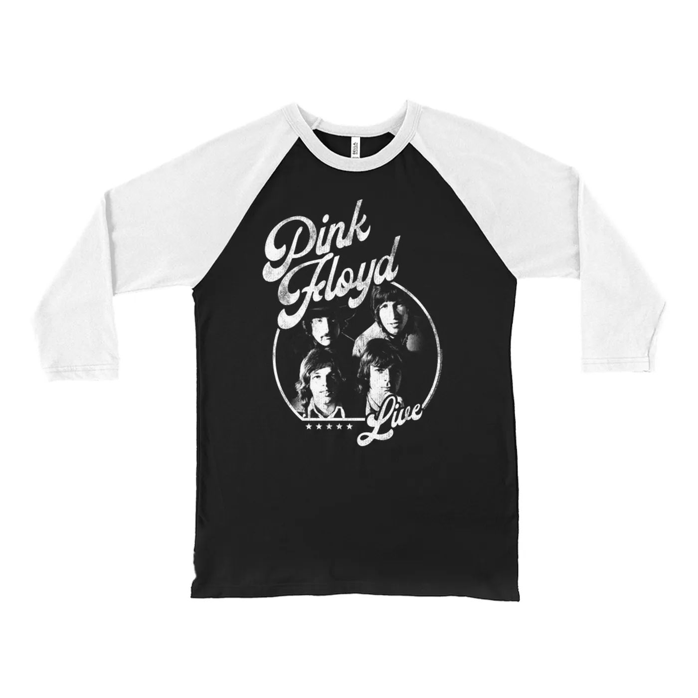 Pink Floyd 3/4 Sleeve Baseball Tee | Live In Concert Distressed (Merchbar Exclusive) Pink Floyd Shirt