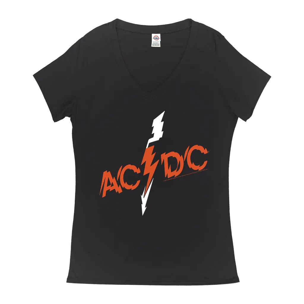 Ladies' V-neck T-Shirt | Vintage Retro Powerage Logo Shirt