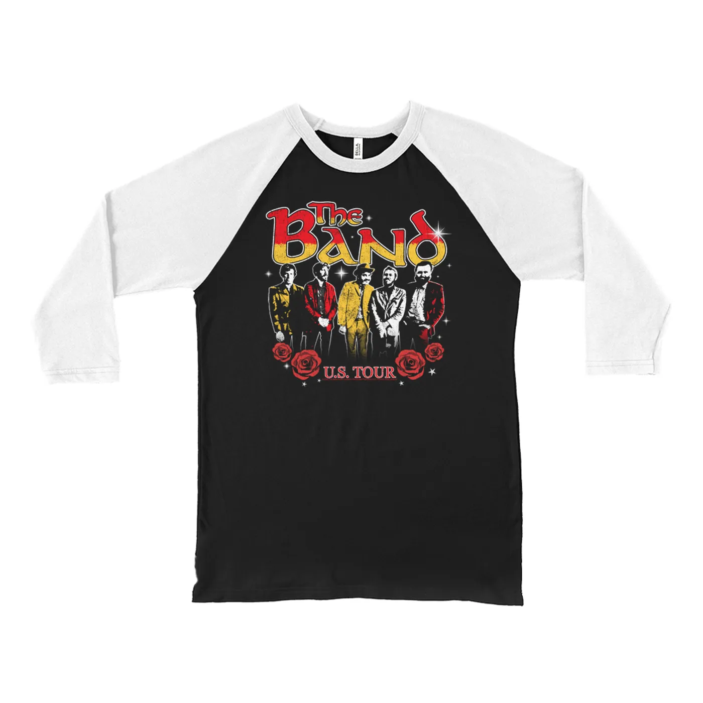 The Band 3/4 Sleeve Baseball Tee | Retro U.S. Tour Distressed The Band Shirt