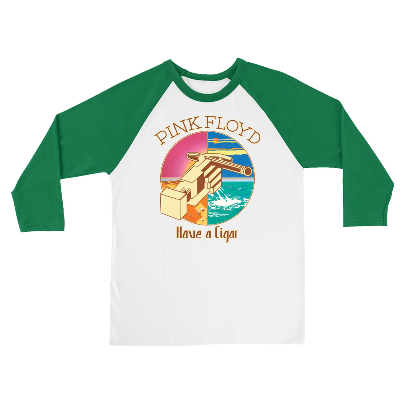 Pink Floyd 3/4 Sleeve Baseball Tee | Have A Cigar Singles Album Design Pink Floyd Shirt