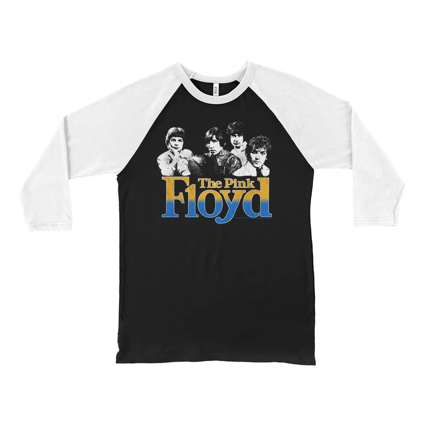 Pink Floyd 3/4 Sleeve Baseball Tee | The Pink Floyd Launch Distressed (Merchbar Exclusive) Pink Floyd Shirt