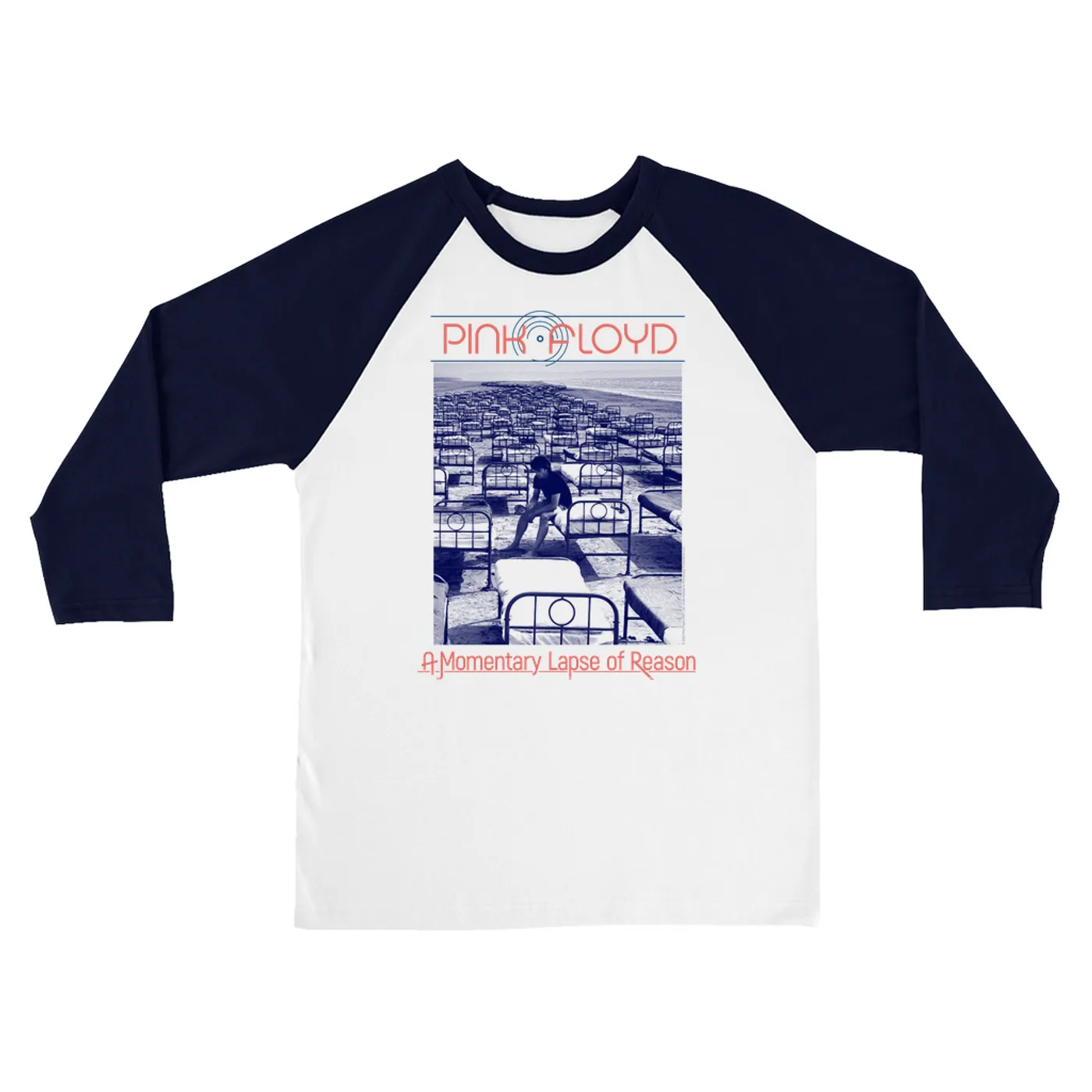 Pink Floyd 3/4 Sleeve Baseball Tee | Retro A Momentary Lapse Of Reason Image Pink Floyd Shirt