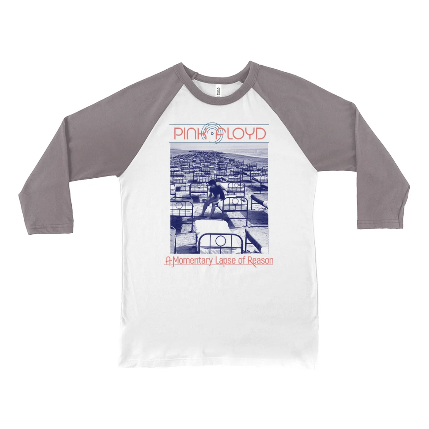Pink Floyd 3/4 Sleeve Baseball Tee | Retro A Momentary Lapse Of Reason Image Pink Floyd Shirt