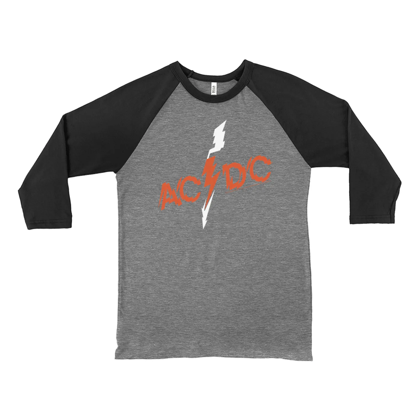 AC/DC 3/4 Sleeve Baseball Tee | Vintage Retro Powerage Logo ACDC Shirt
