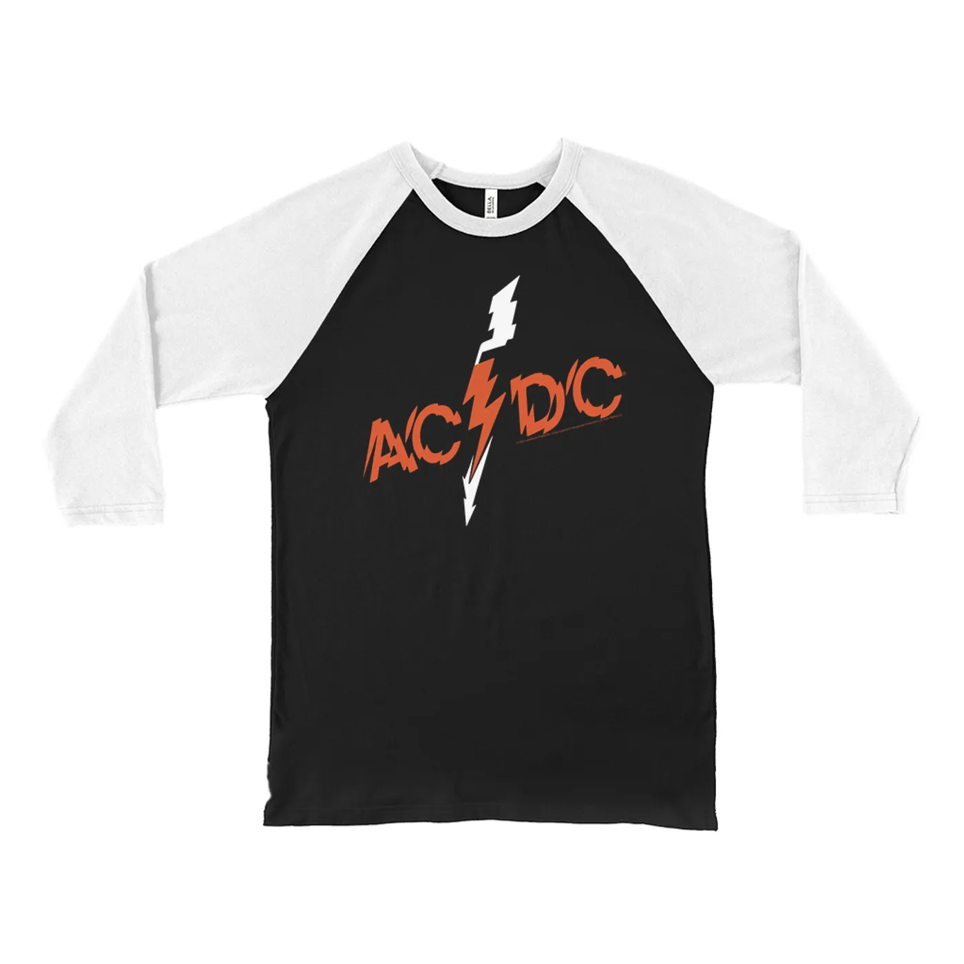 AC/DC 3/4 Sleeve Baseball Tee | Vintage Retro Powerage Logo ACDC Shirt