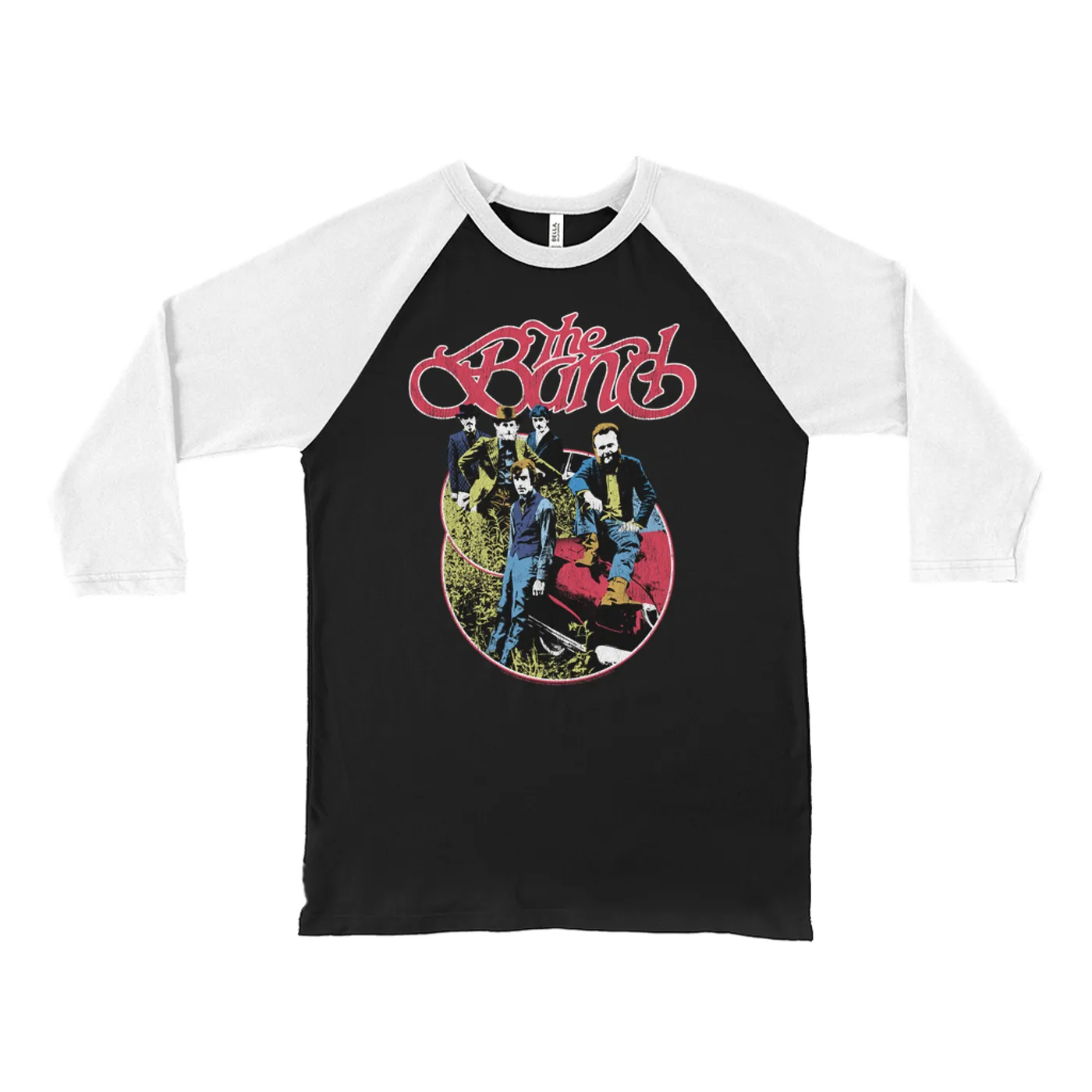 The Band 3/4 Sleeve Baseball Tee | Group Photo Car Design Distressed The Band Shirt