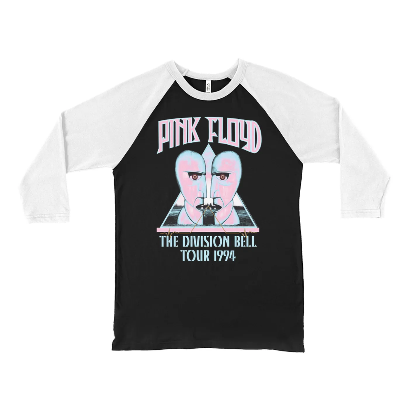Pink Floyd 3/4 Sleeve Baseball Tee | Colorful Division Bell 1994 Tour Design Pink Floyd Shirt