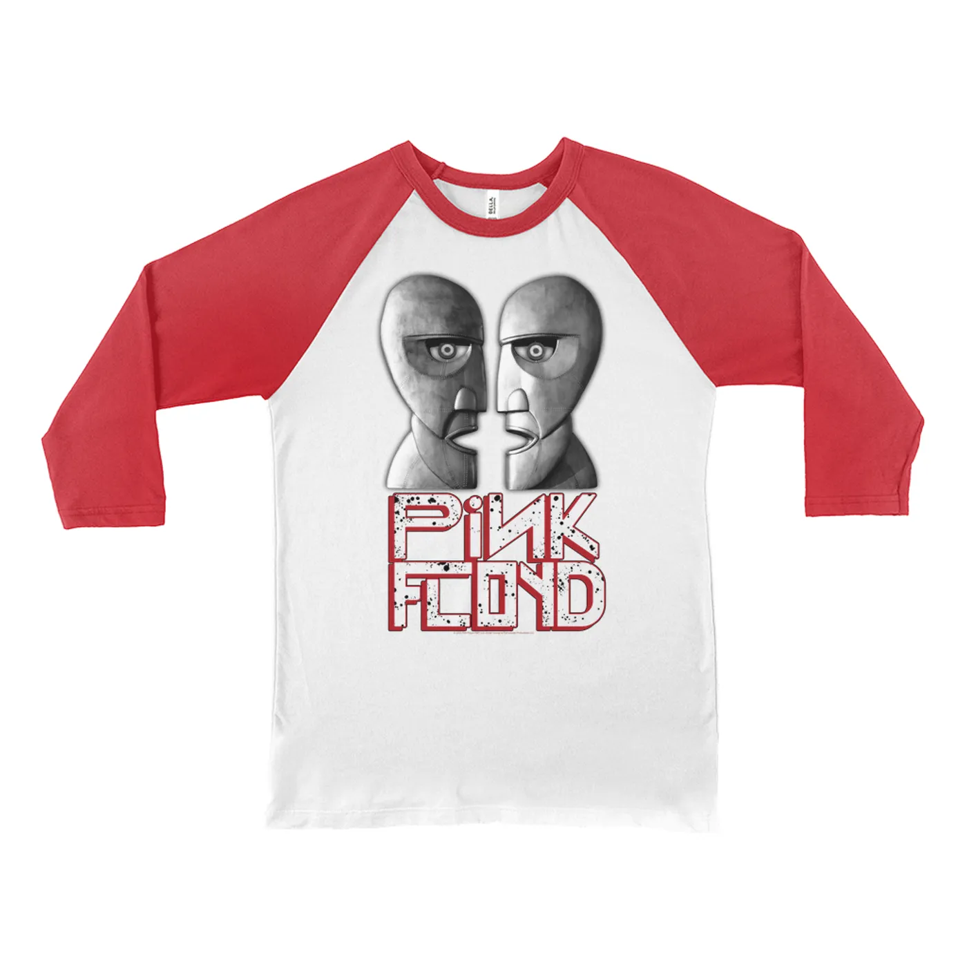Pink Floyd 3/4 Sleeve Baseball Tee | Bold Colorful Division Bell Image (Merchbar Exclusive) Pink Floyd Shirt