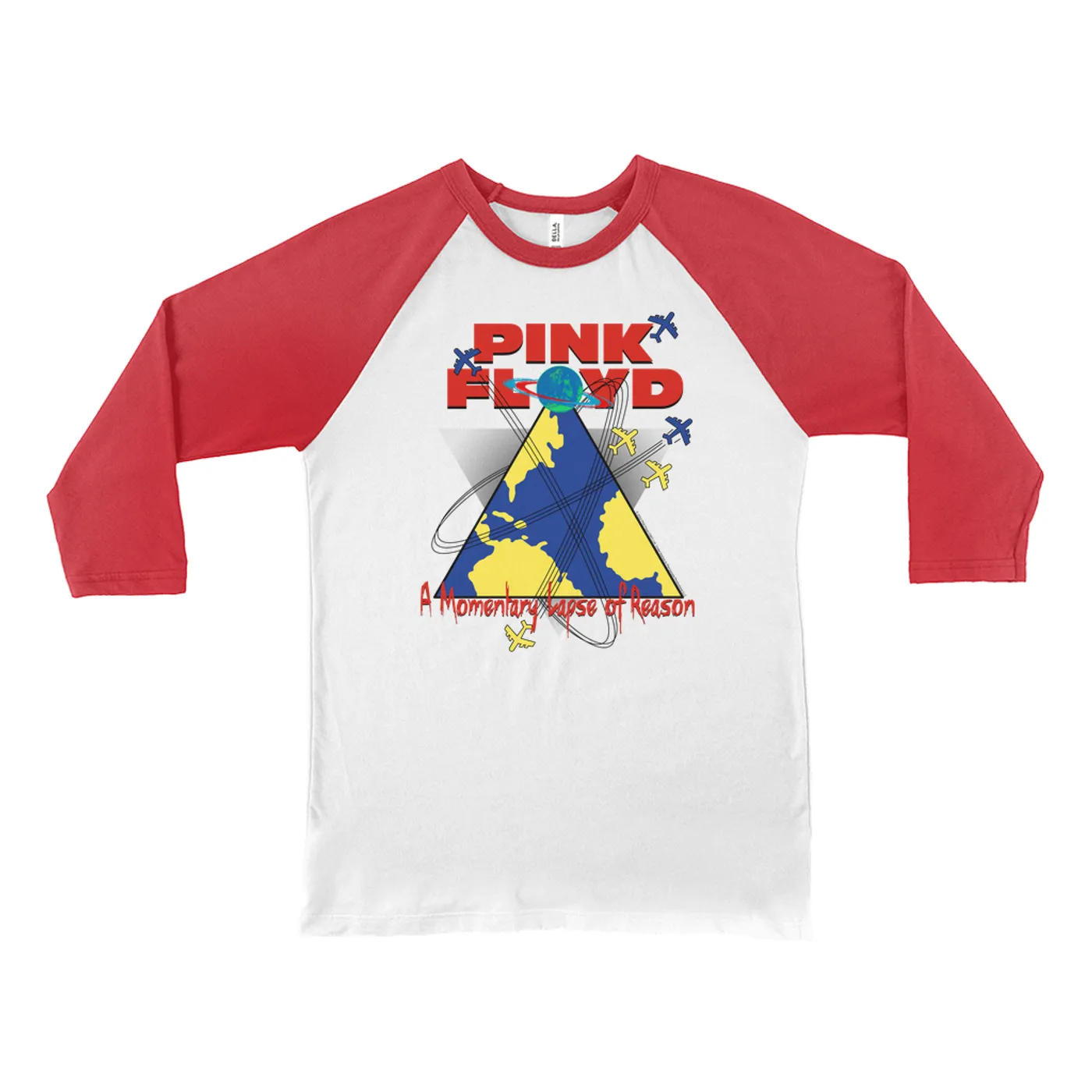 Pink Floyd 3/4 Sleeve Baseball Tee | A Momentary Lapse Of Reason Tour Pink Floyd Shirt