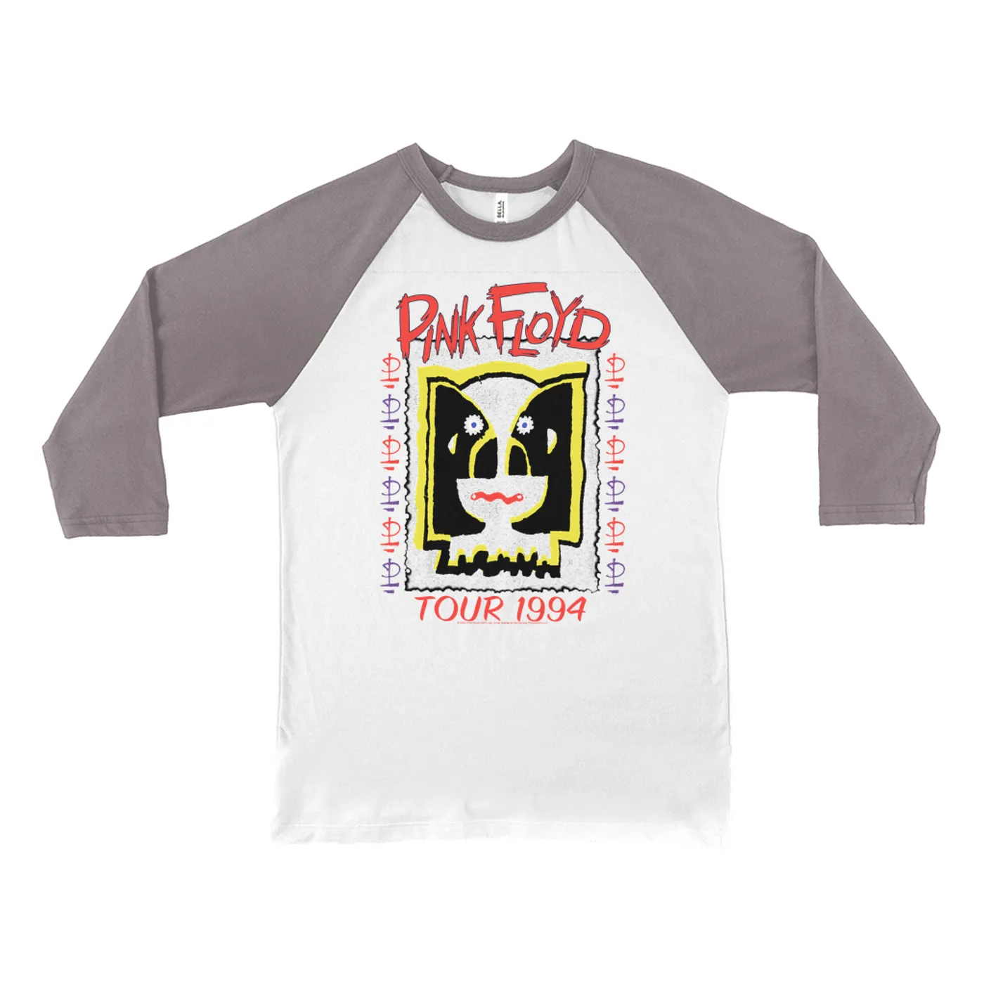 Pink Floyd 3/4 Sleeve Baseball Tee | 1994 Concert Tour Division Bell Image (Merchbar Exclusive) Pink Floyd Shirt
