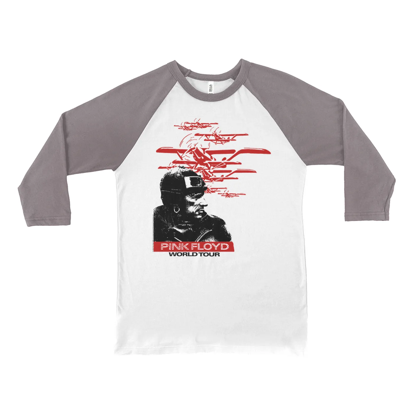 Pink Floyd 3/4 Sleeve Baseball Tee | Still First In Space World Tour Pink Floyd Shirt