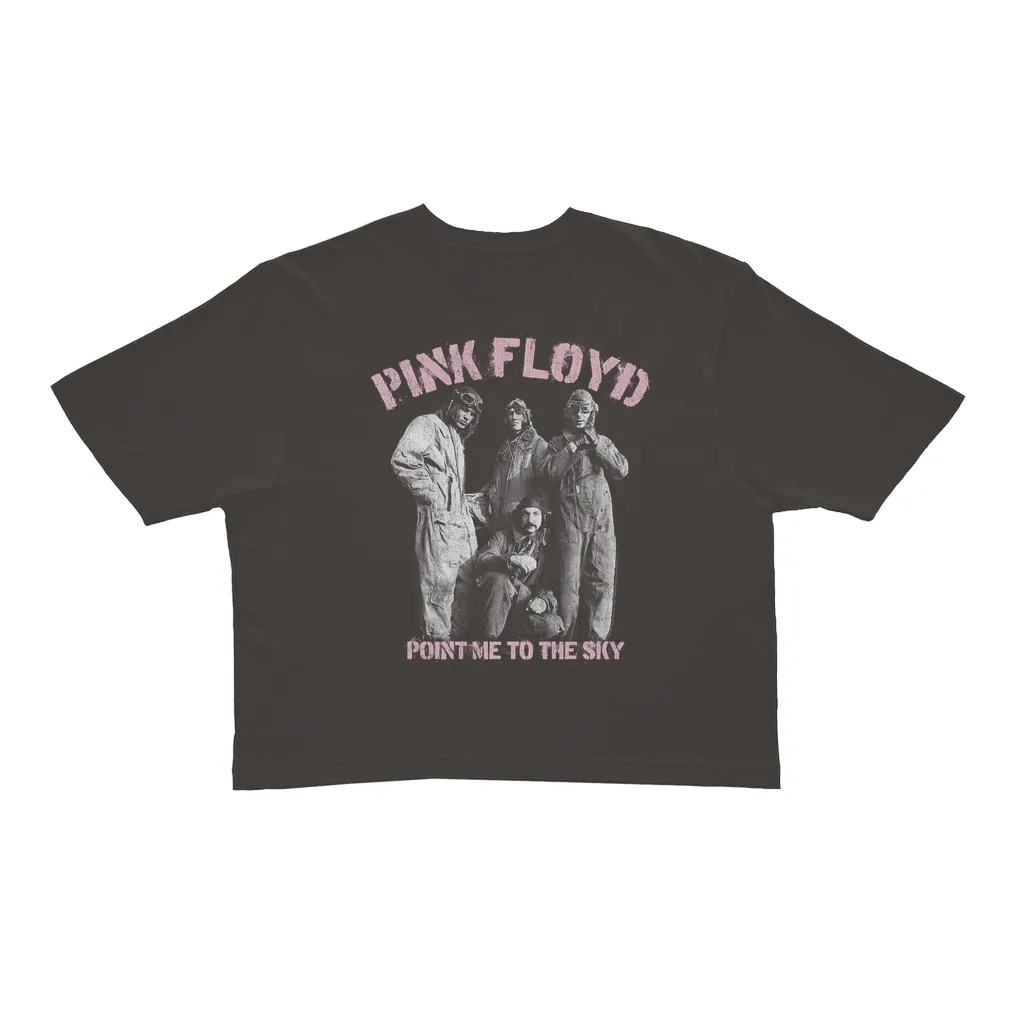 Ladies' Crop Tee | Point Me To The Sky Pink Design Distressed (Equineop Exclusive) Crop T-shirt