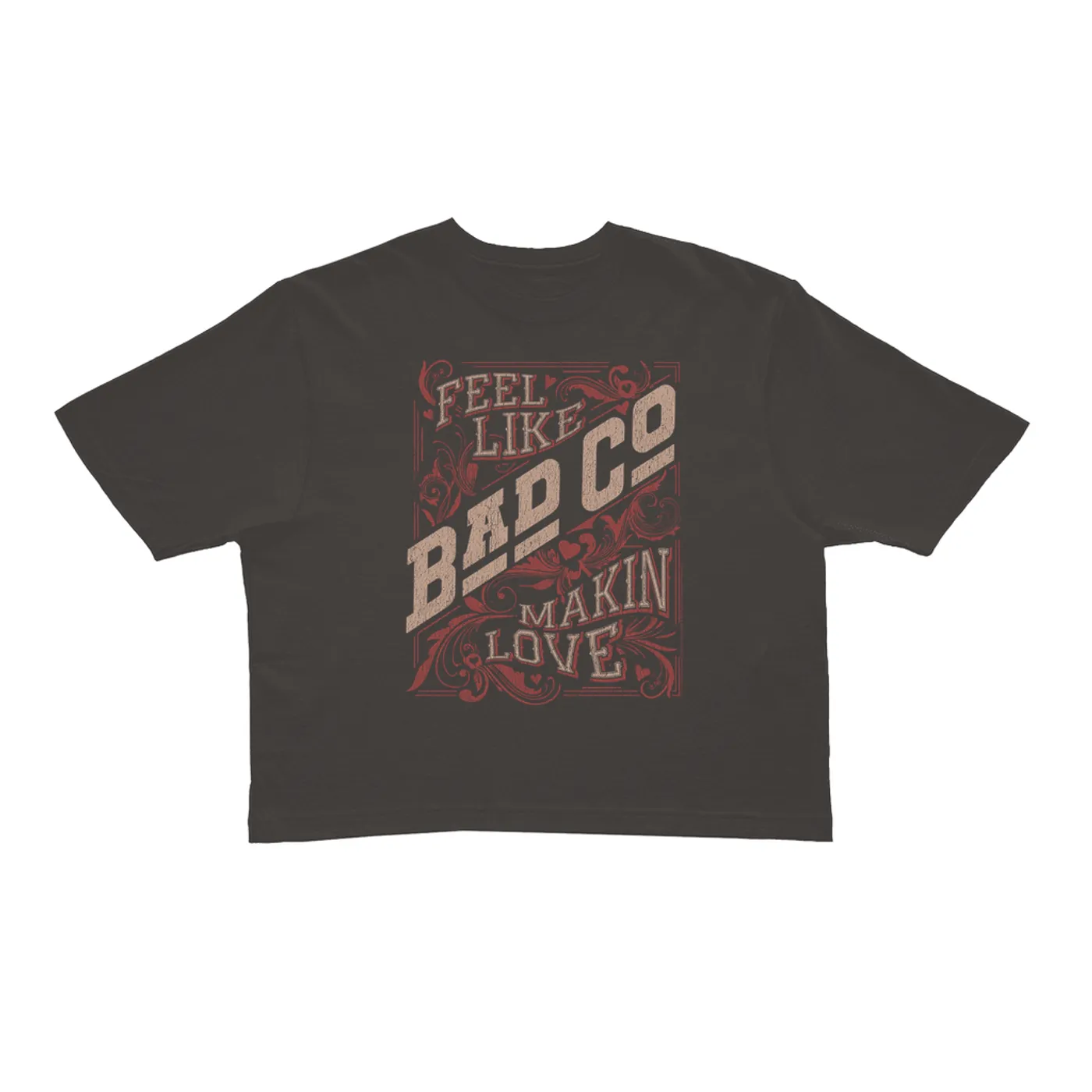 Bad Company Ladies' Crop Tee | Feel Like Makin' Love Design Bad Company Crop T-shirt