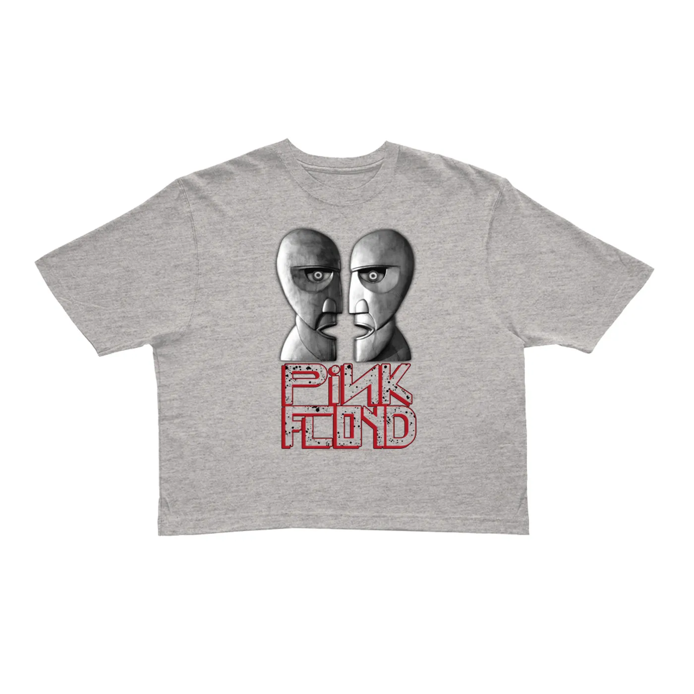 Pink Floyd Ladies' Crop Tee | Bold Colorful Division Bell Image (Merchbar Exclusive) Pink Floyd Crop T-shirt