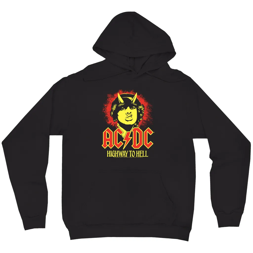 Hoodie | Red Yellow Angus Highway To Hell Design Hoodie