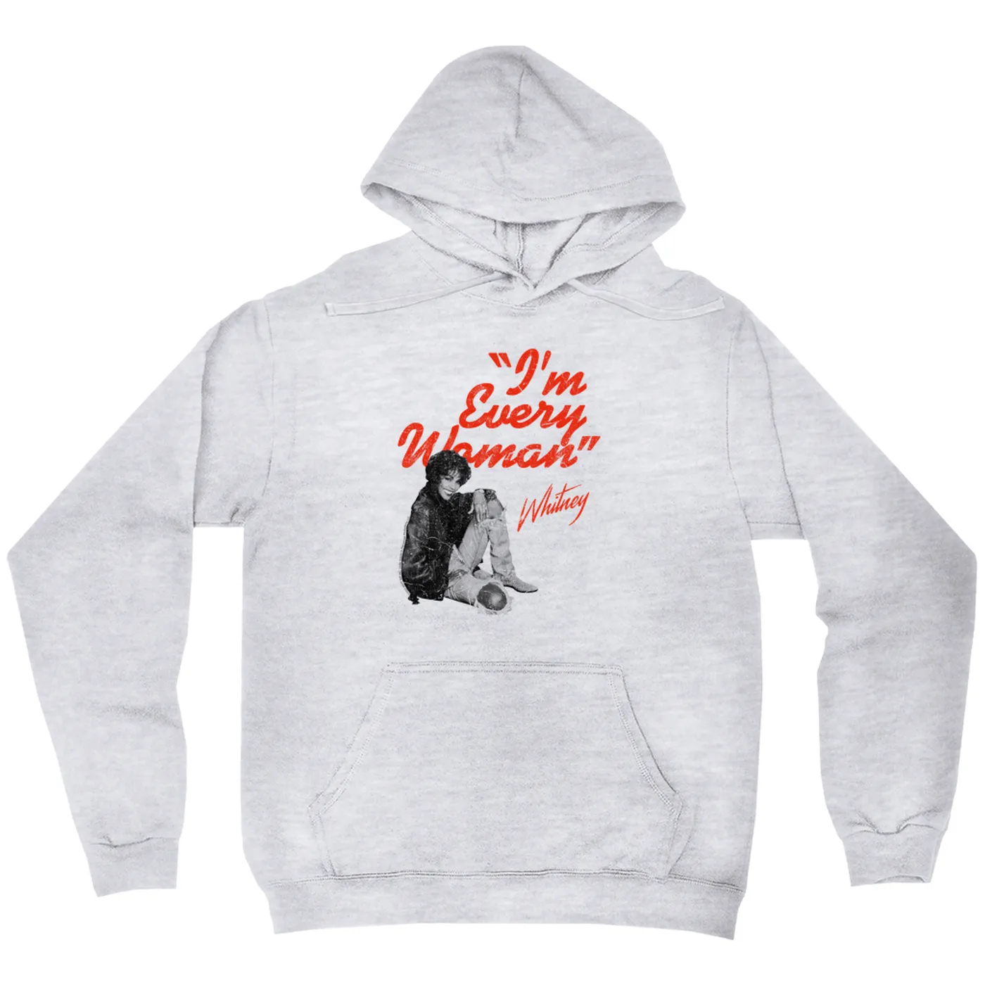 Whitney Houston Hoodie | I'm Every Woman Distressed (Merchbar Exclusive) Whitney Houston Hoodie