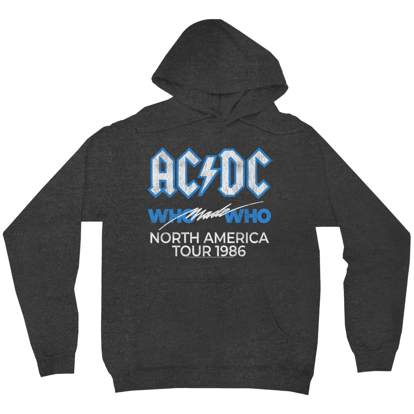 AC/DC Hoodie | Who Made Who North America 1986 Tour Distressed ACDC Hoodie