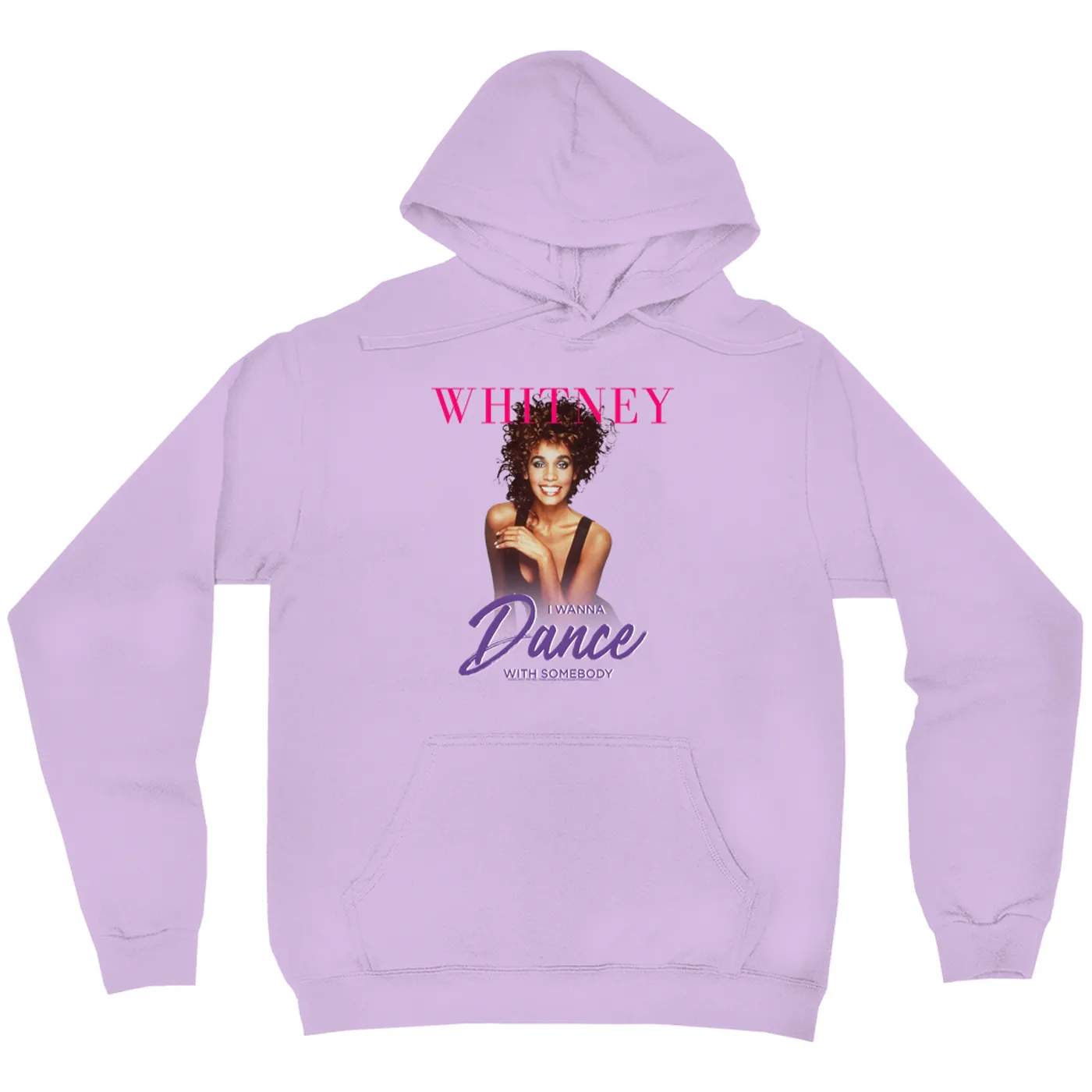 Whitney Houston Hoodie | I Wanna Dance With Somebody Purple Pink Design (Merchbar Exclusive) Whitney Houston Hoodie