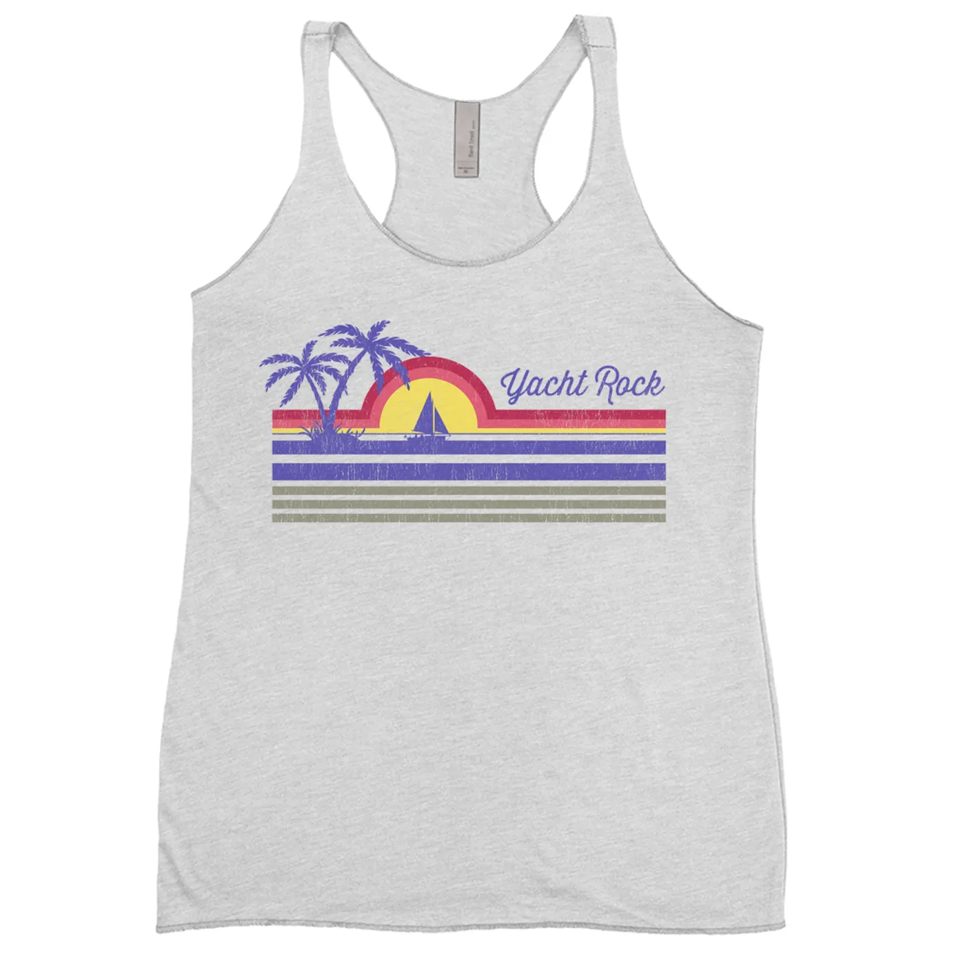 Merchbar Music Life Ladies' Tank Top | Yacht Rock Sunset Merchbar Music Life Shirt