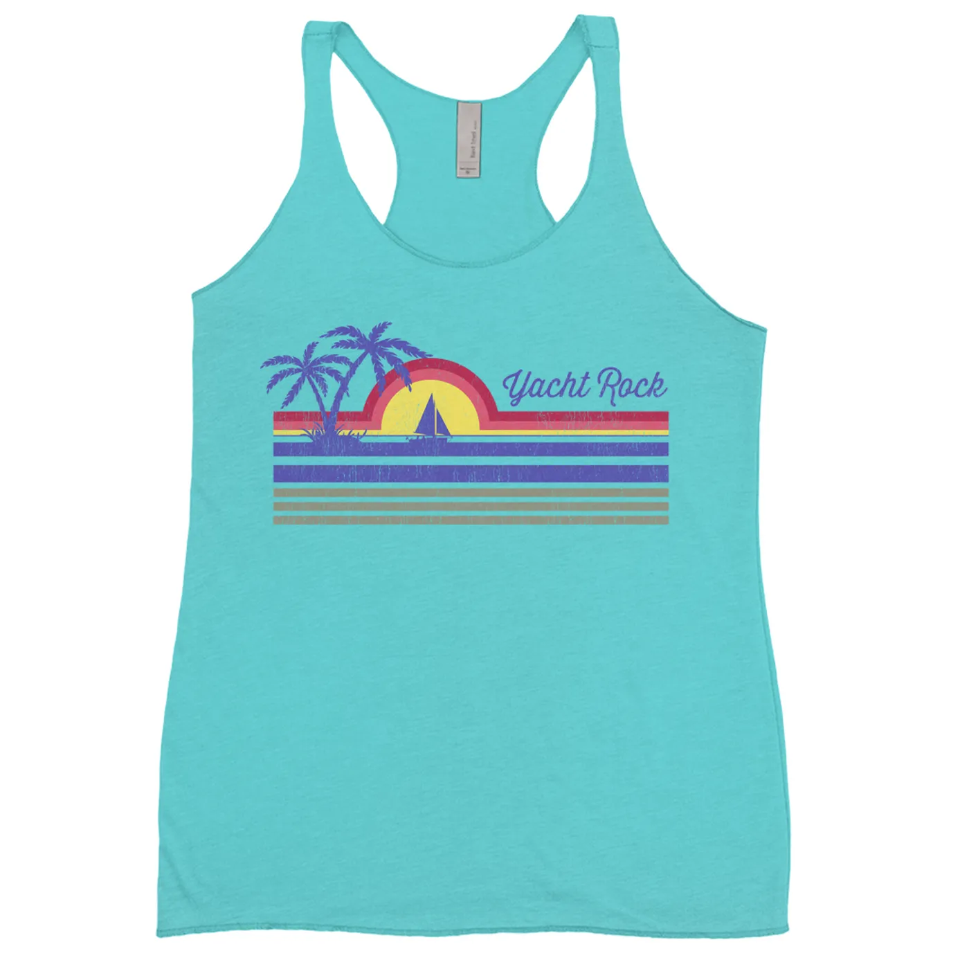 Merchbar Music Life Ladies' Tank Top | Yacht Rock Sunset Merchbar Music Life Shirt