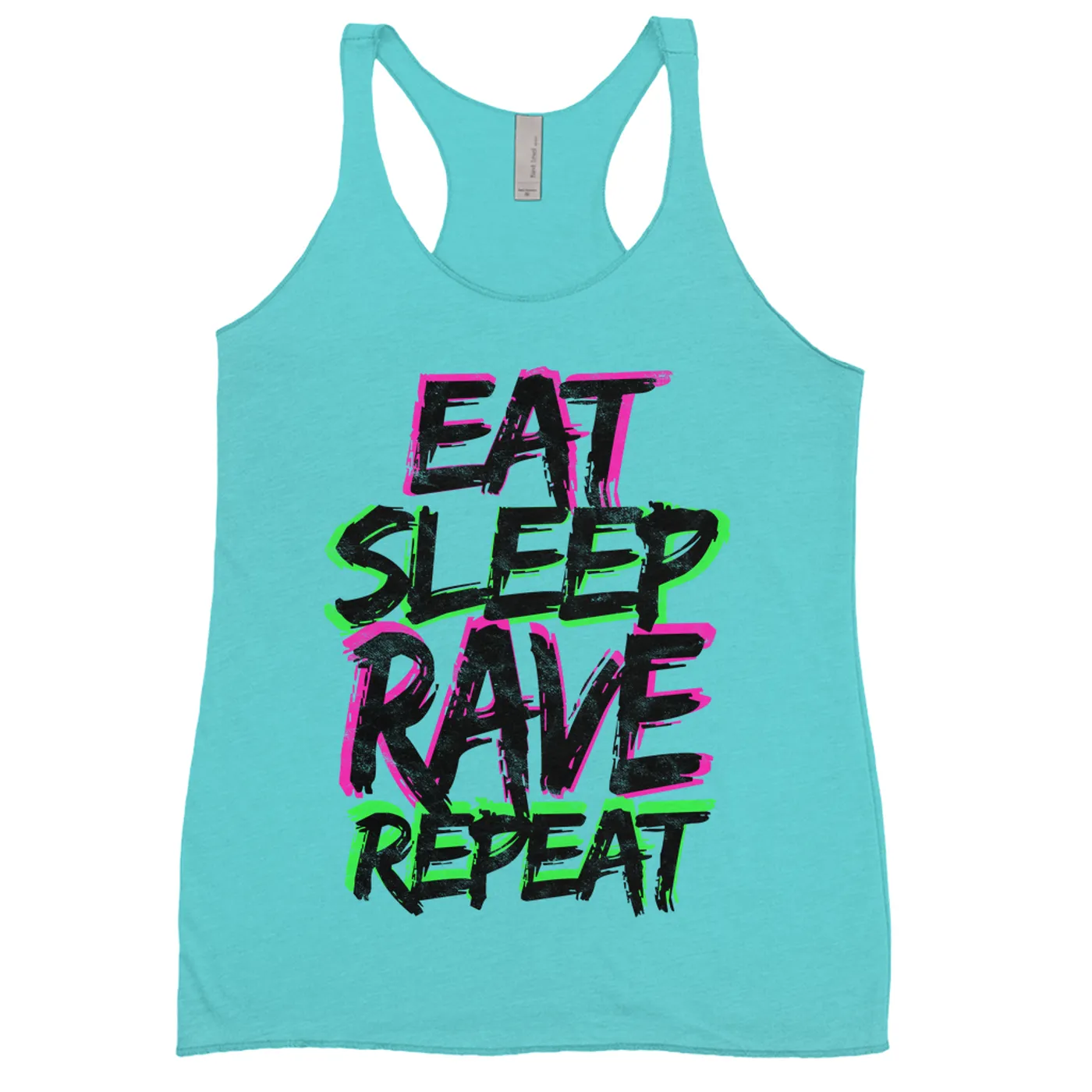 Merchbar Music Life Ladies' Tank Top | Eat Sleep Rave Repeat Merchbar Music Life Shirt