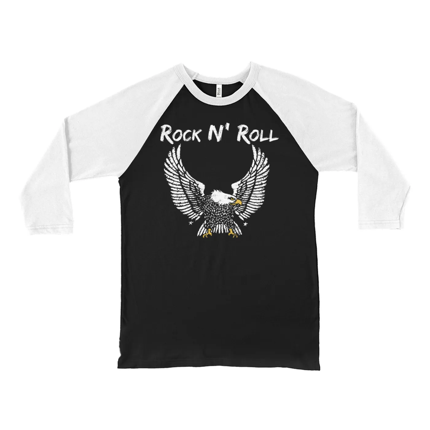 Merchbar Music Life 3/4 Sleeve Baseball Tee | Rock N' Roll 1977 Merchbar Music Life Shirt