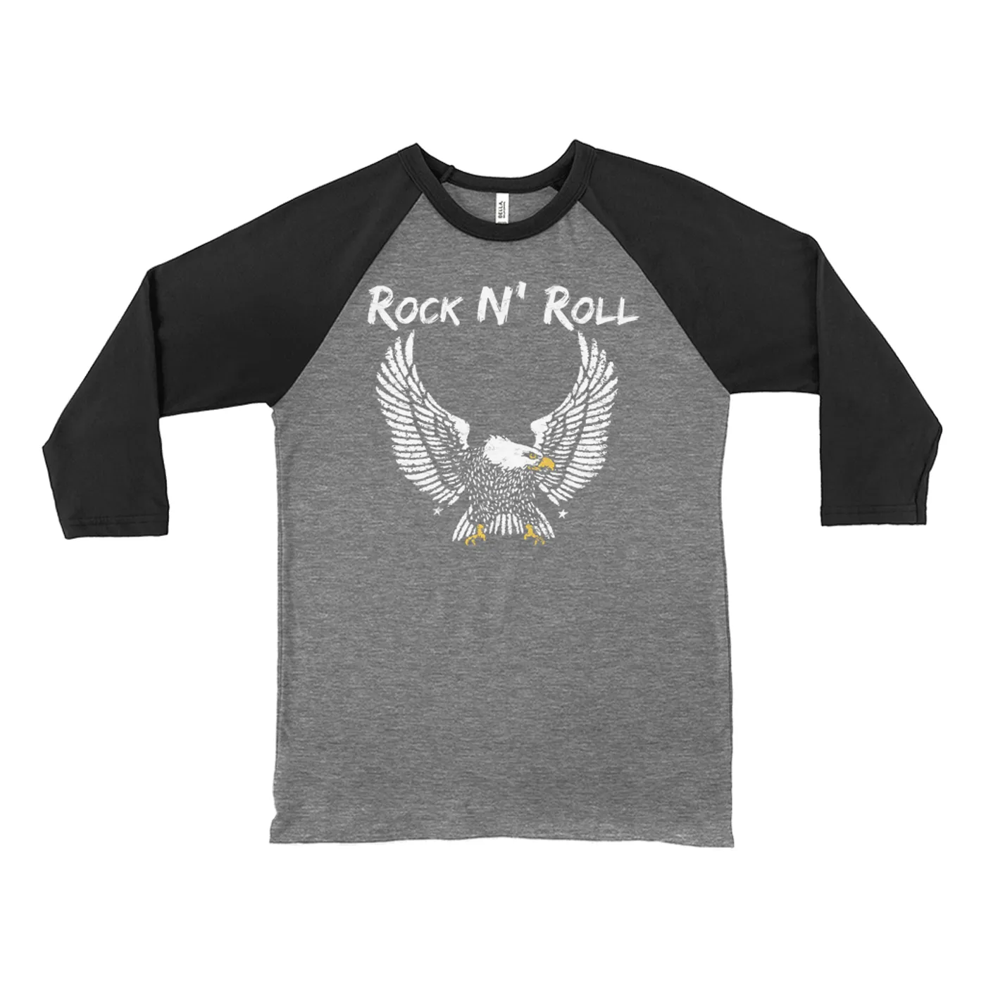 Merchbar Music Life 3/4 Sleeve Baseball Tee | Rock N' Roll 1977 Merchbar Music Life Shirt
