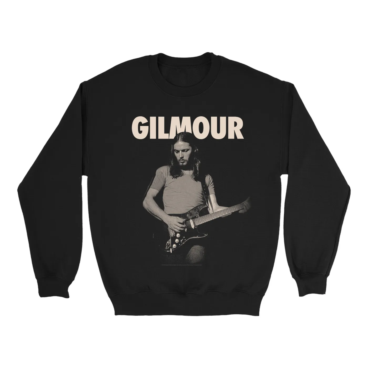 David Gilmour Sweatshirt | Young David Gilmour and Bold Logo David Gilmour Sweatshirt
