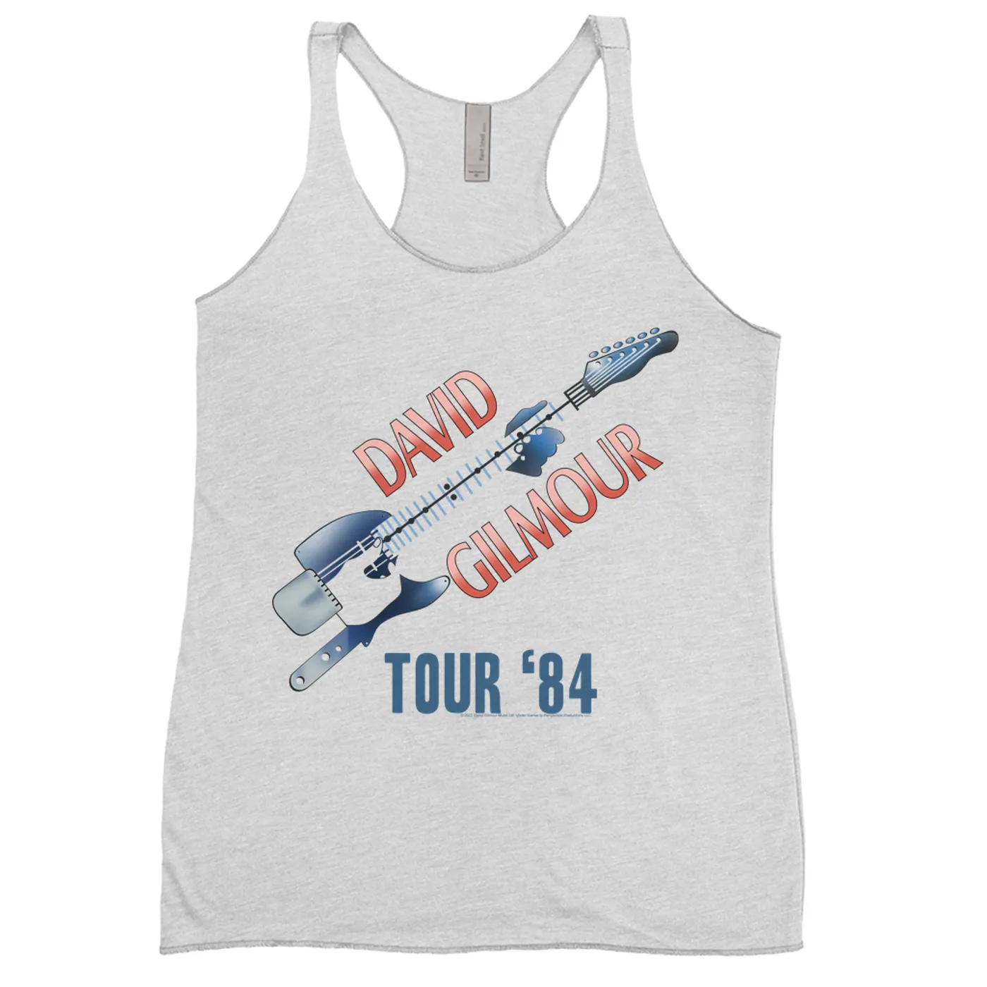 David Gilmour Ladies' Tank Top | Red, White, Blue 1984 Tour David Gilmour Shirt
