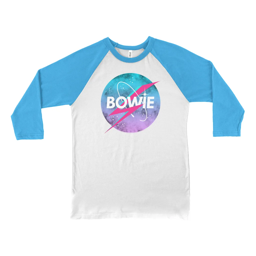 3/4 Sleeve Baseball Tee | Pastel Bowie NASA Inspired Logo (Equineop Exclusive) Shirt