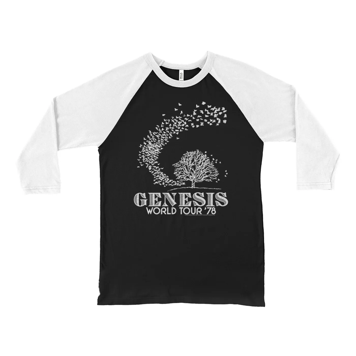 Genesis 3/4 Sleeve Baseball Tee | 1978 World Tour Distressed Genesis Shirt