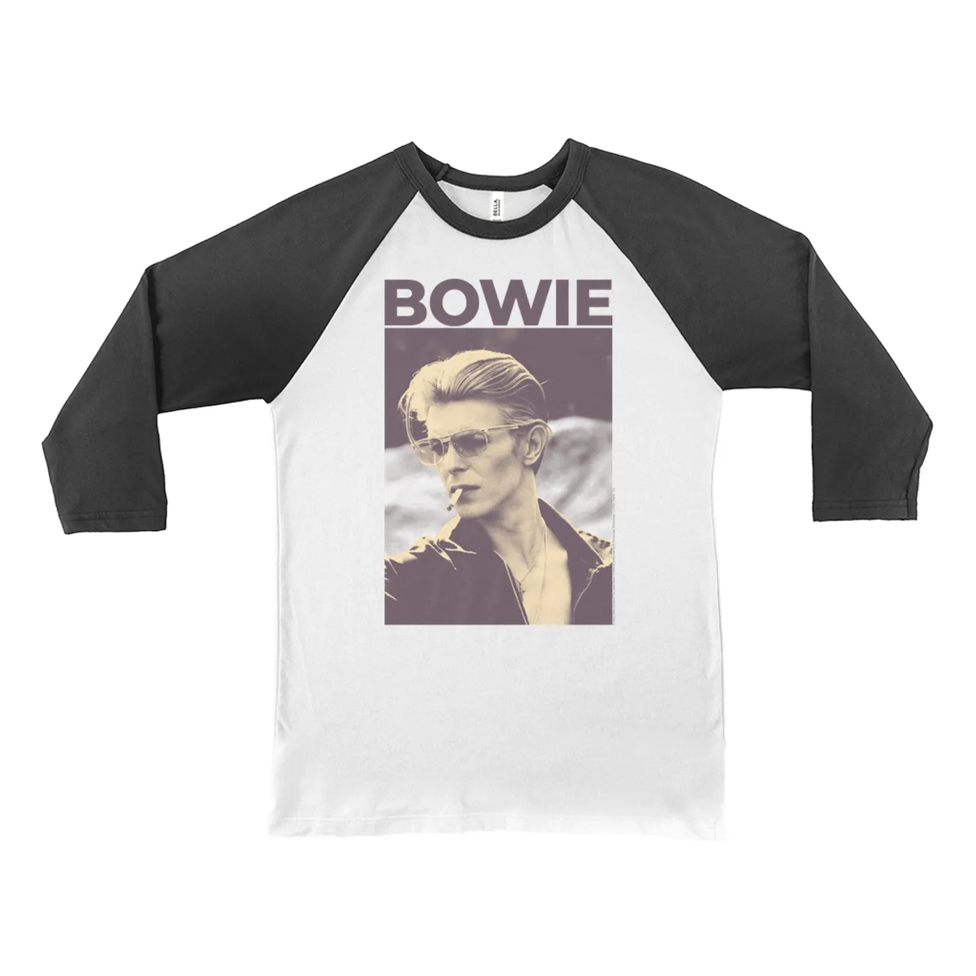 David Bowie 3/4 Sleeve Baseball Tee | The Man Who Fell To Earth Sepia Photo David Bowie Shirt